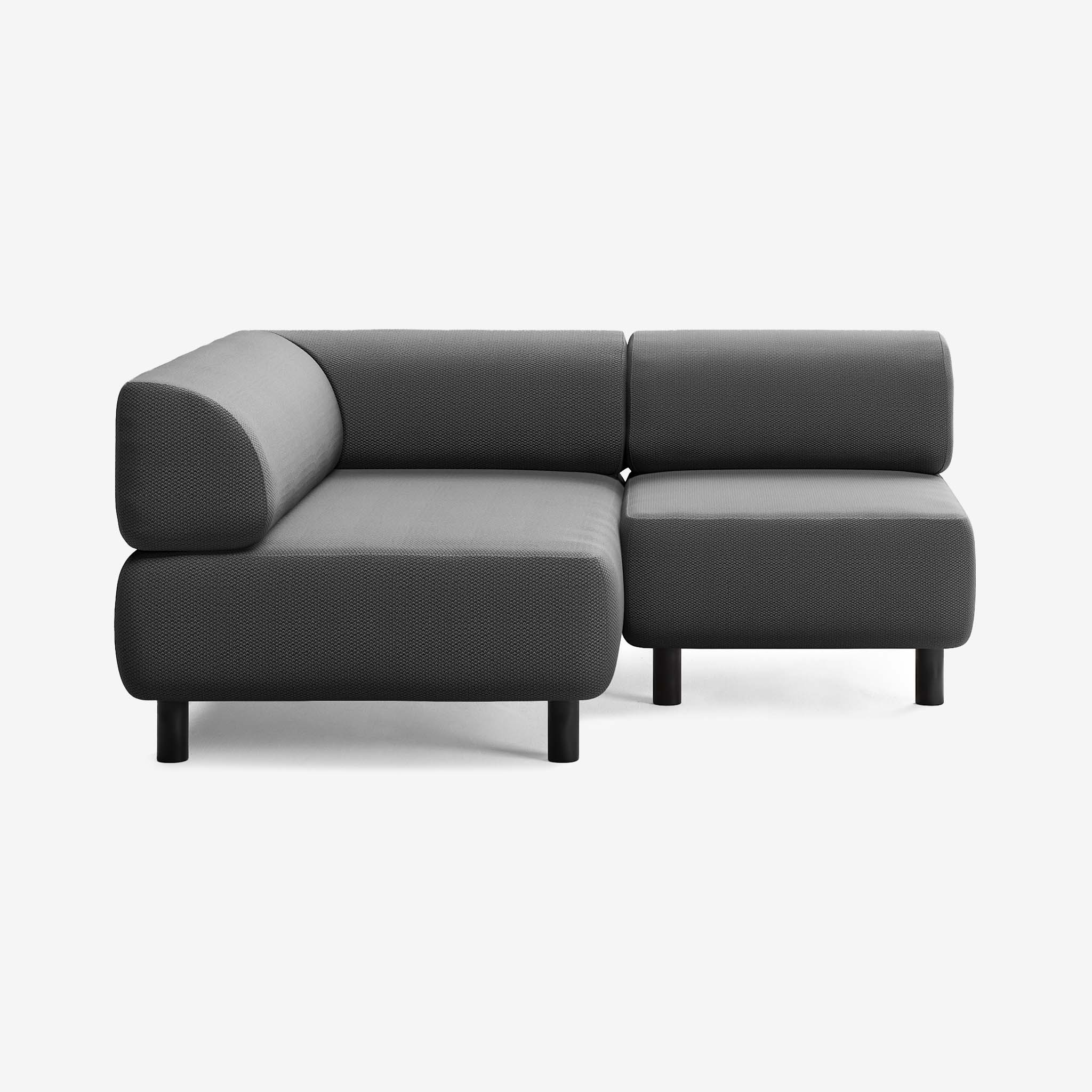 Bolder Sofa 170x150 Loop Shadow Rechts Schwarz