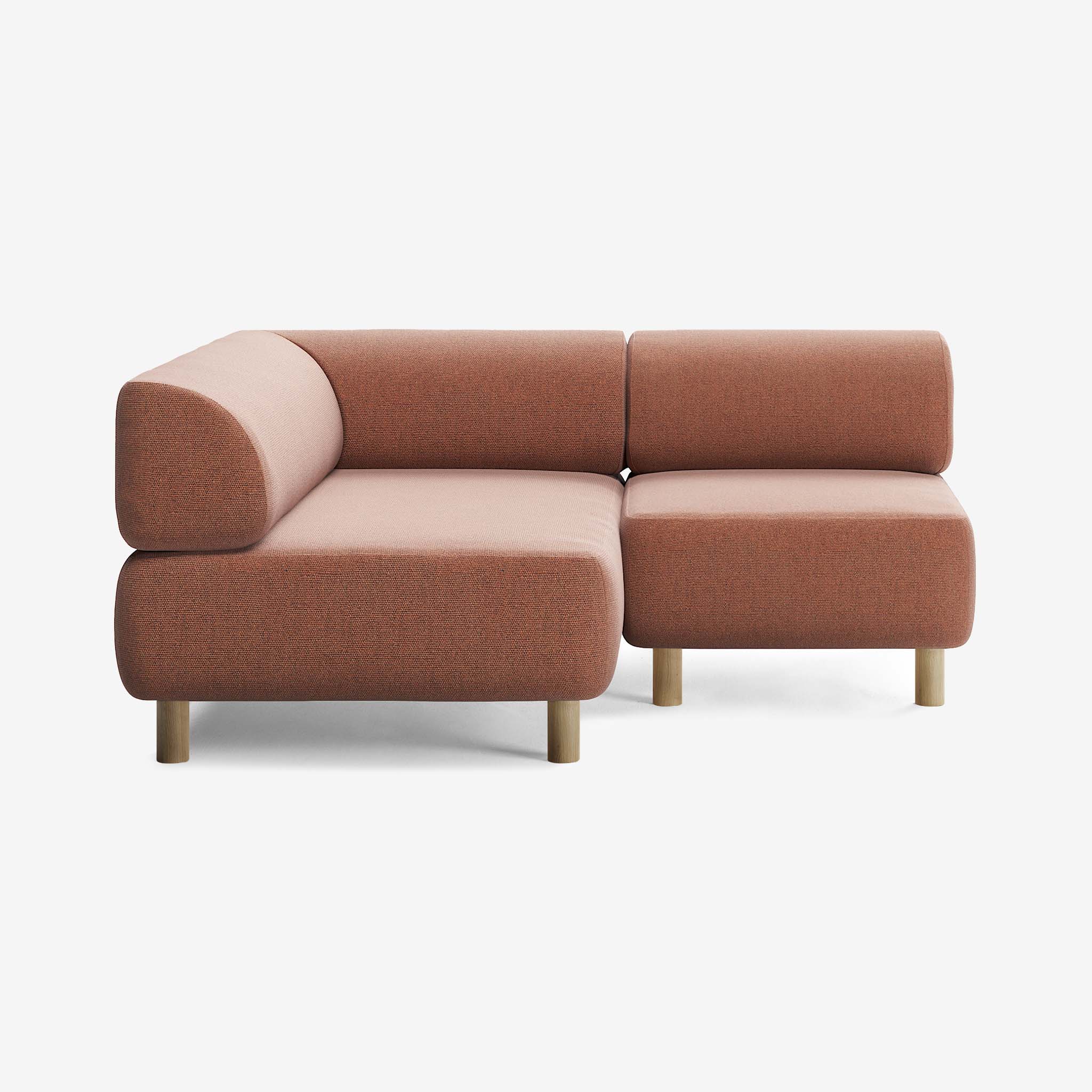 Bolder Sofa 170x150 Rechts Heritage Rust Eiche