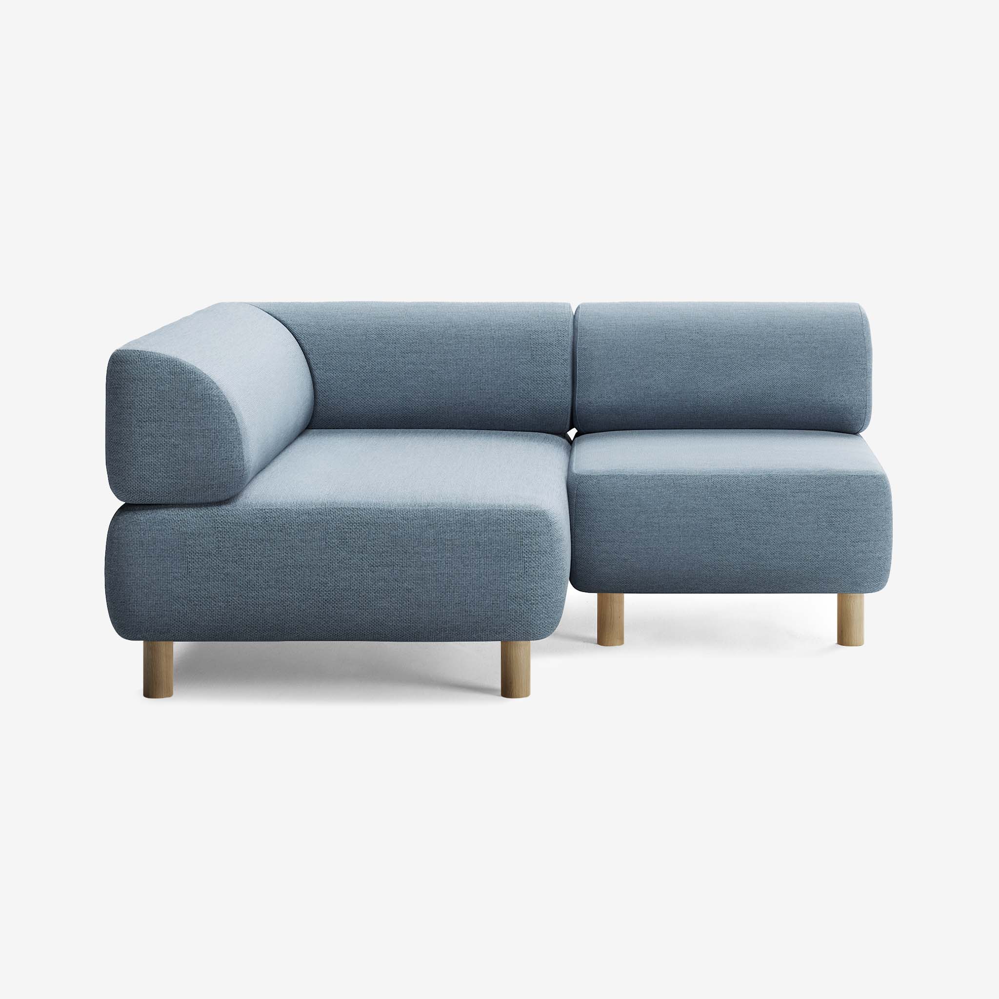 Bolder Sofa 170x150 Rechts Nantes Carbon Sky Eiche