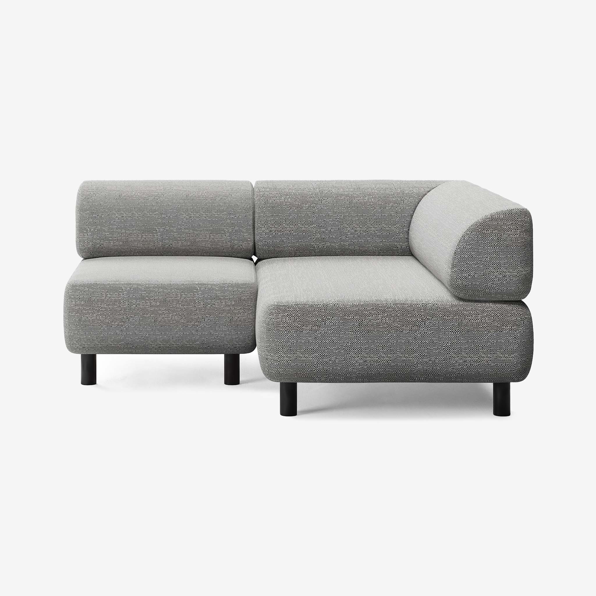 Bolder Sofa 170x150 Savant Zinc Links Schwarz