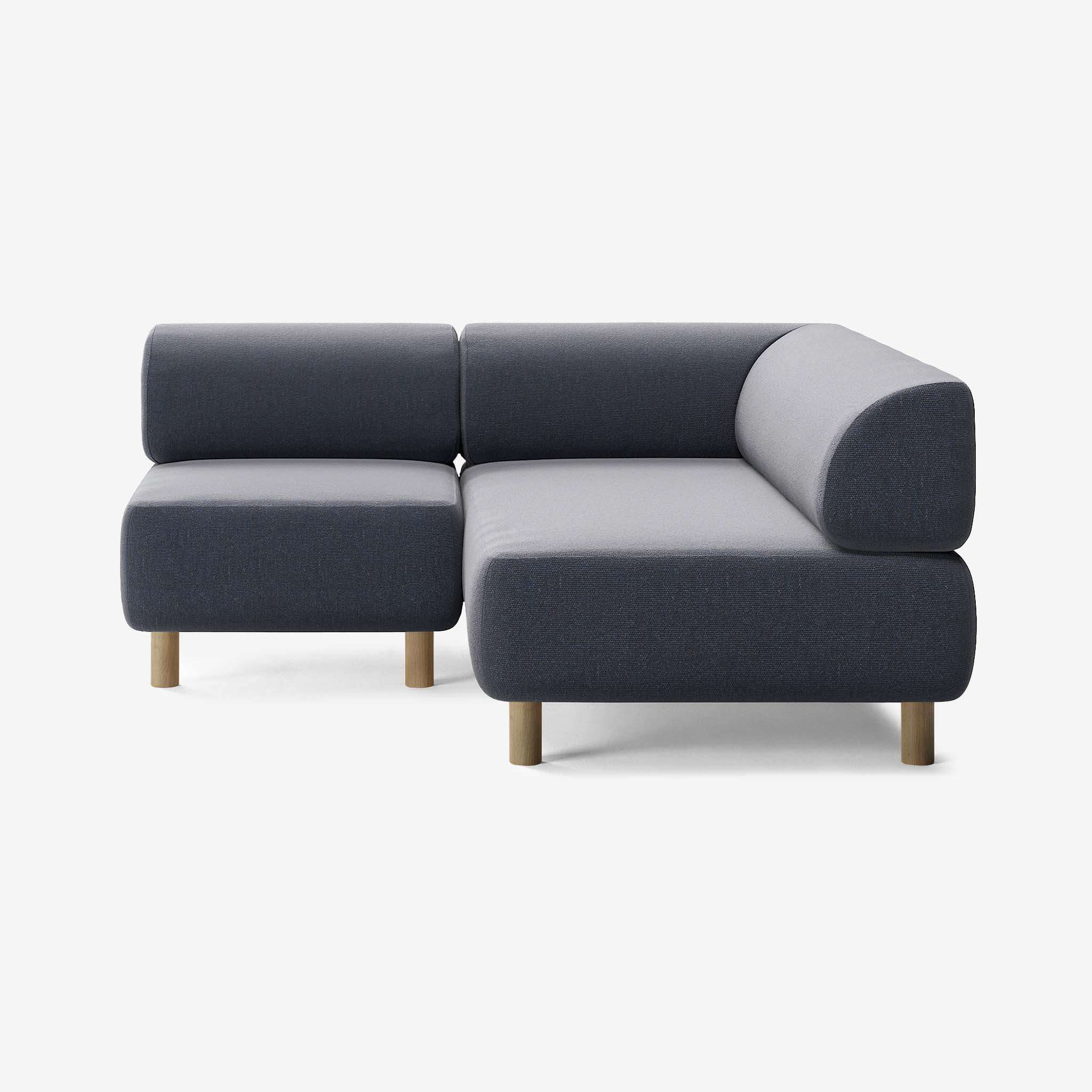 Bolder Sofa 170x170 Links Heritage Indigo Eiche