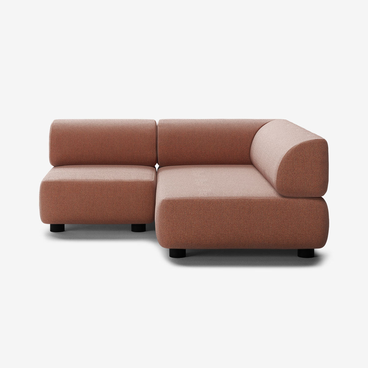 Bolder Sofa 170x170 Links Heritage Rust Niedrige Beine