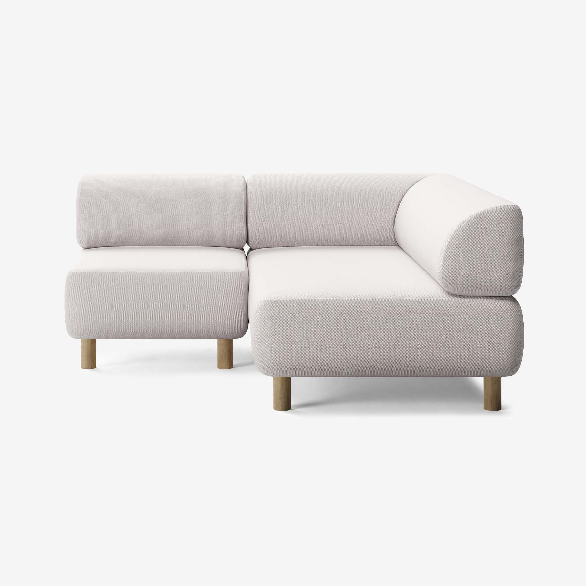 Bolder Sofa 170x170 Links Loop Marble Eiche