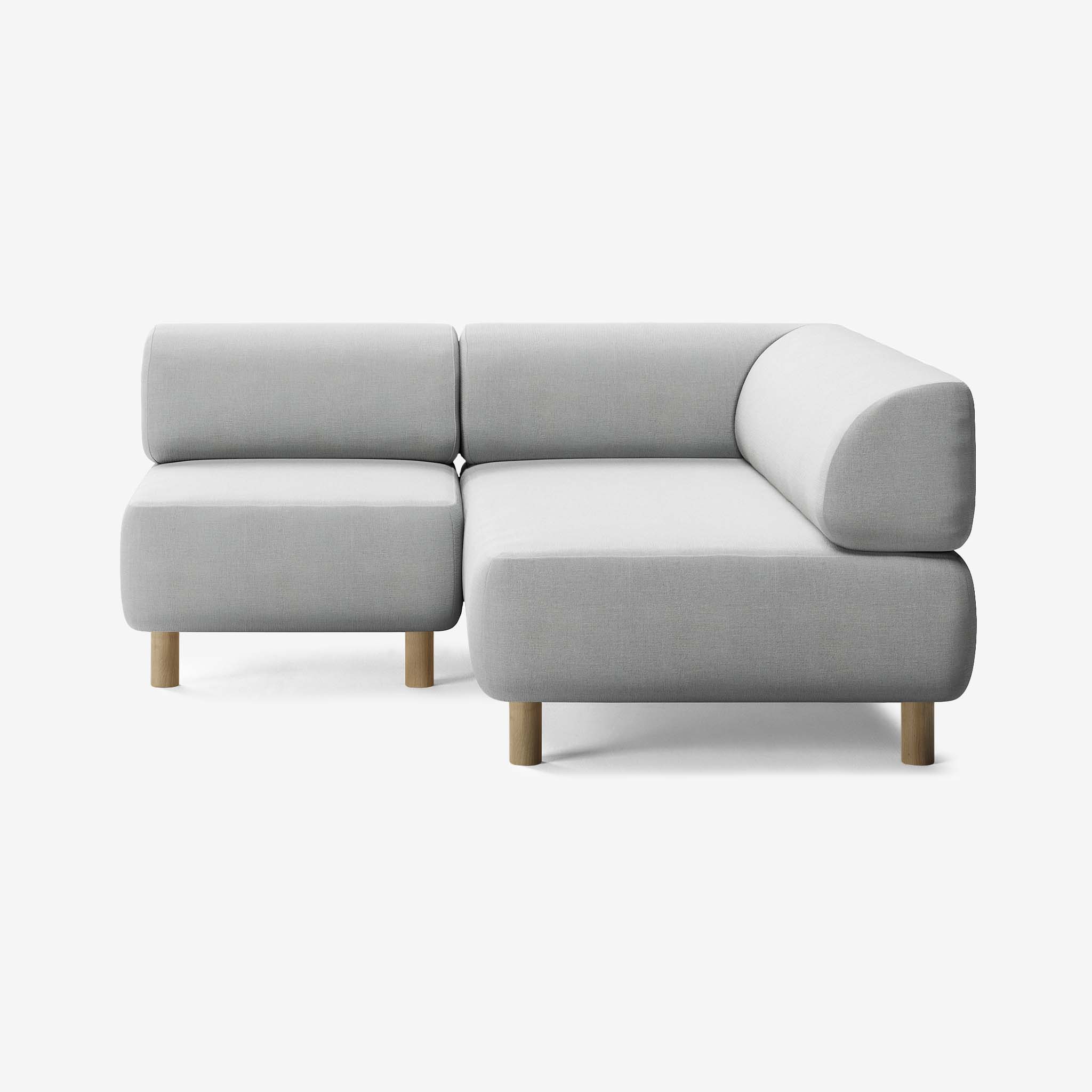 Bolder Sofa 170x170 Links Nantes Grey Chine Eiche