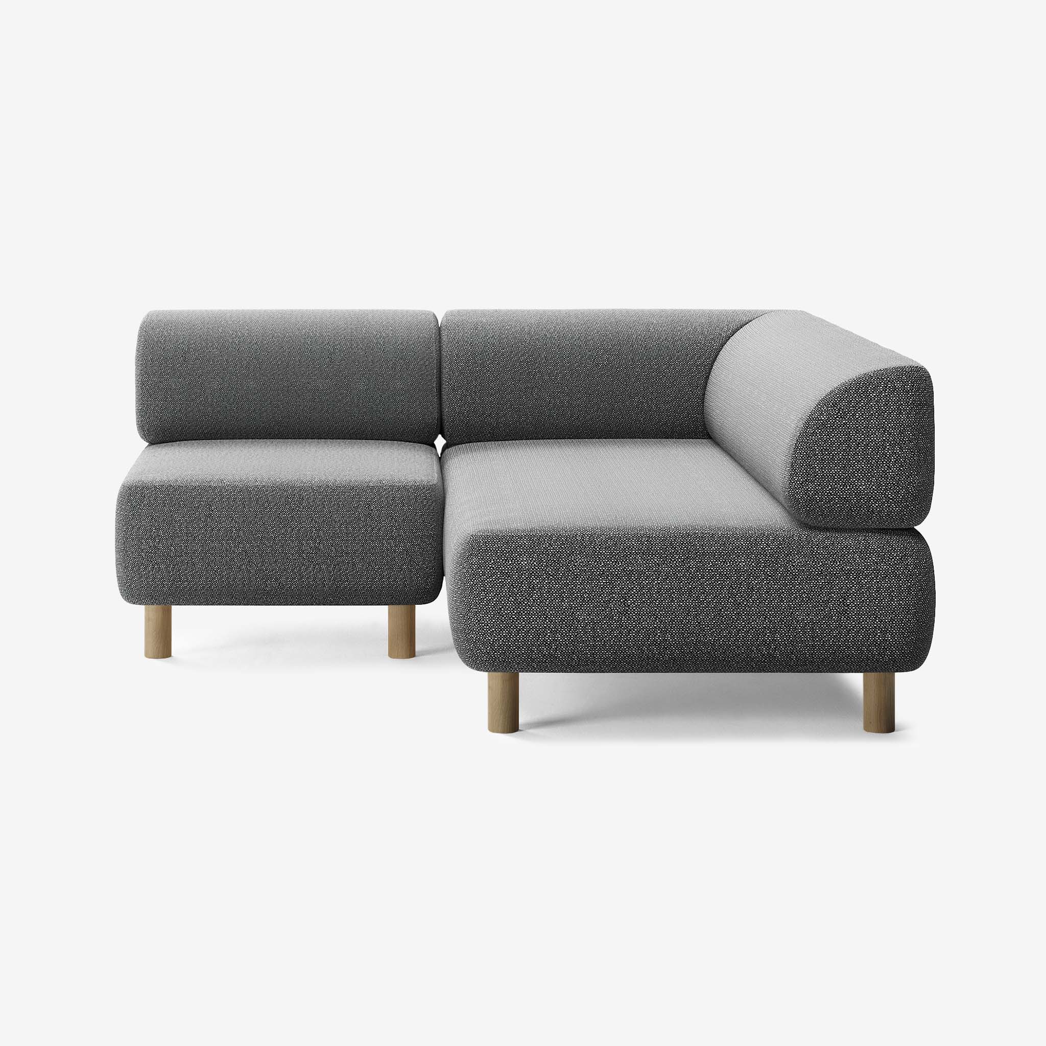 Bolder Sofa 170x170 Links Savant Tornado Eiche