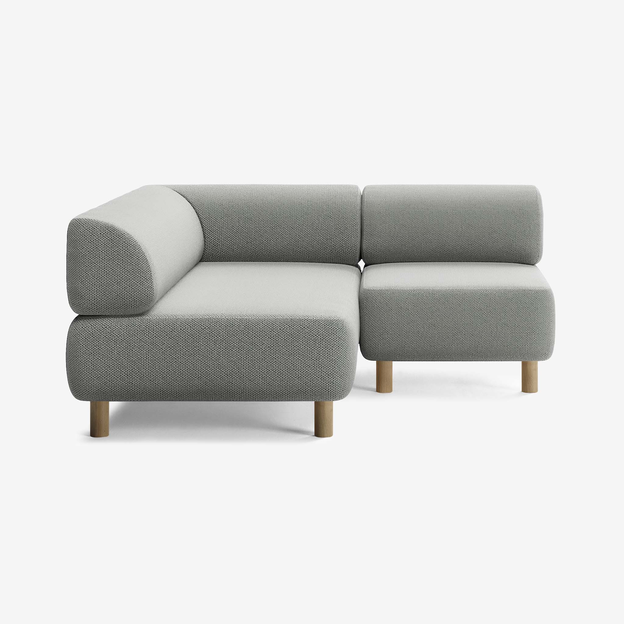 Bolder Sofa 170x170 Rechts Arc Lead Eiche