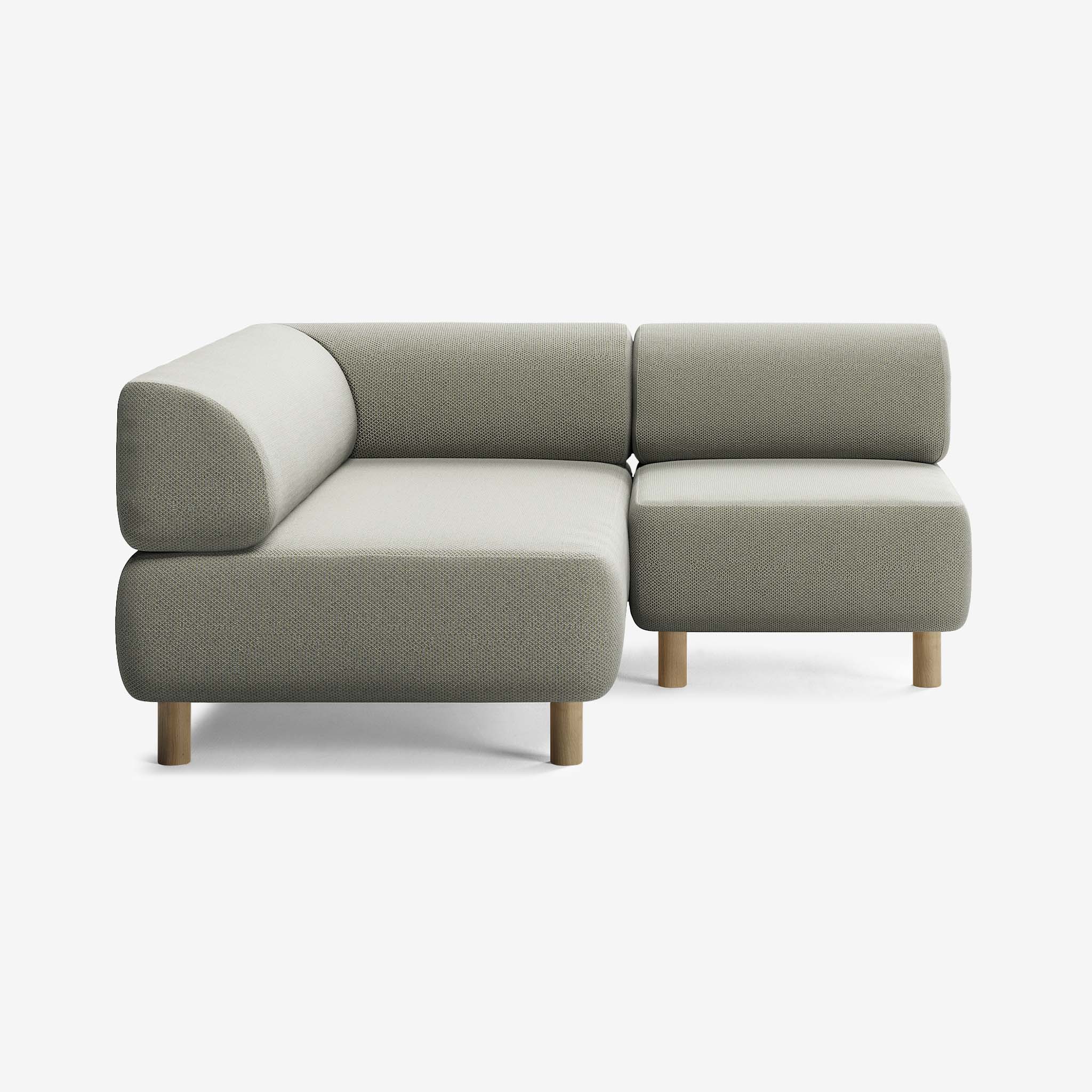 Bolder Sofa 170x170 Rechts Arc Oxide Eiche