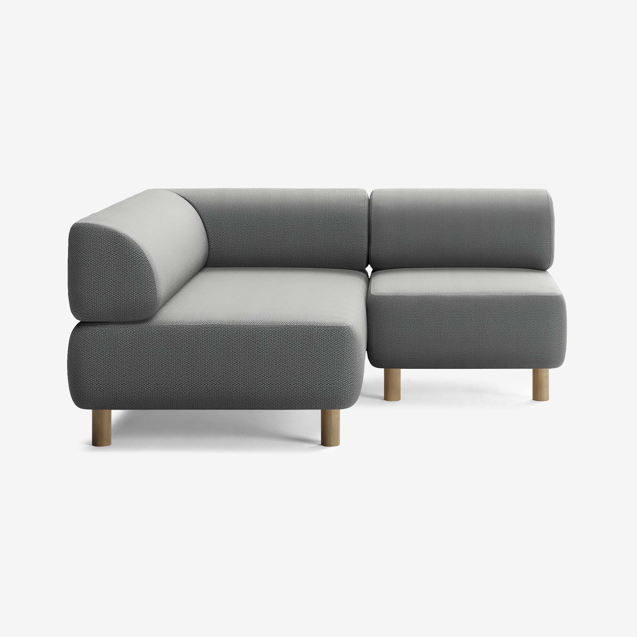 Bolder Sofa 170x170 Rechts Loop Charcoal Eiche