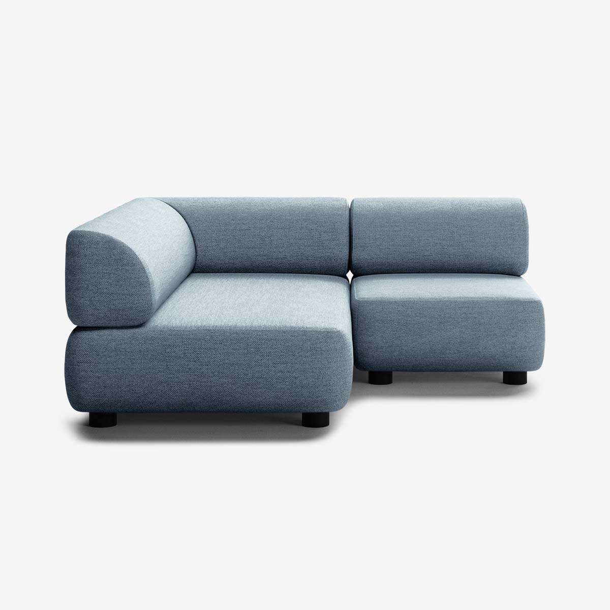 Bolder Sofa 170x170 Rechts Nantes Carbon Sky Niedrige Beine