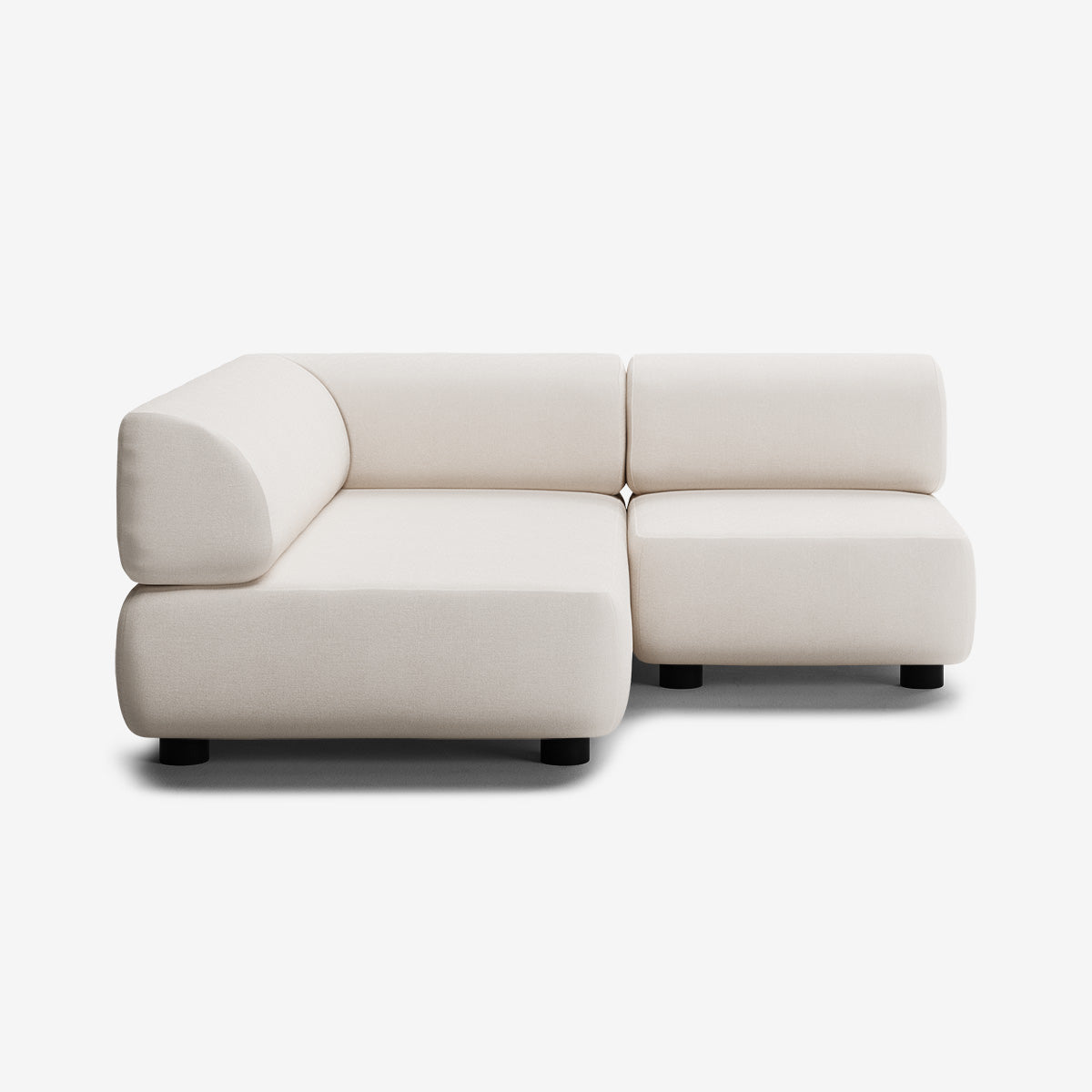 Bolder Sofa 170x170 Rechts Nantes Linen Chalk Niedrige Beine