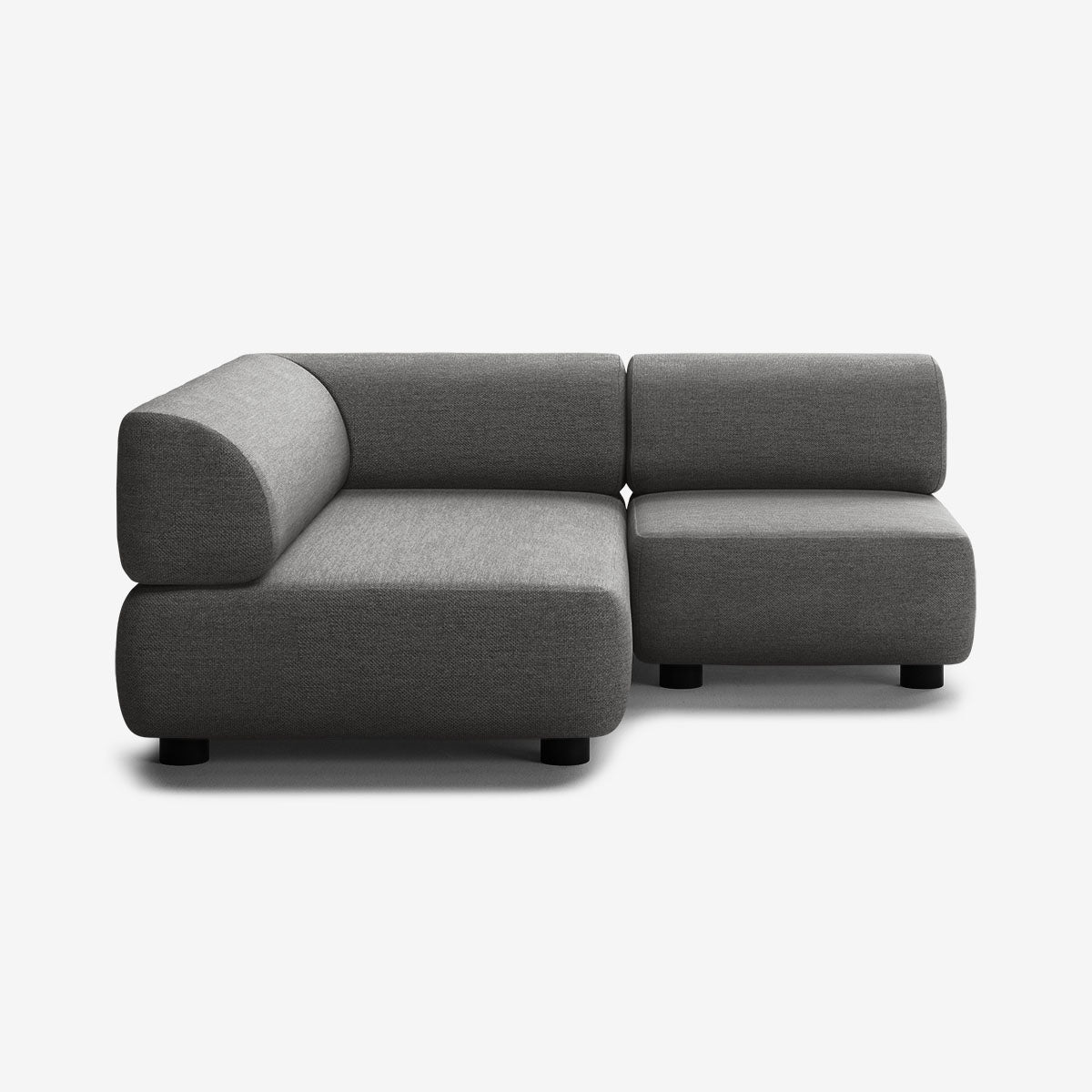 Bolder Sofa 170x170 Rechts Nantes Sooty Niedrige Beine
