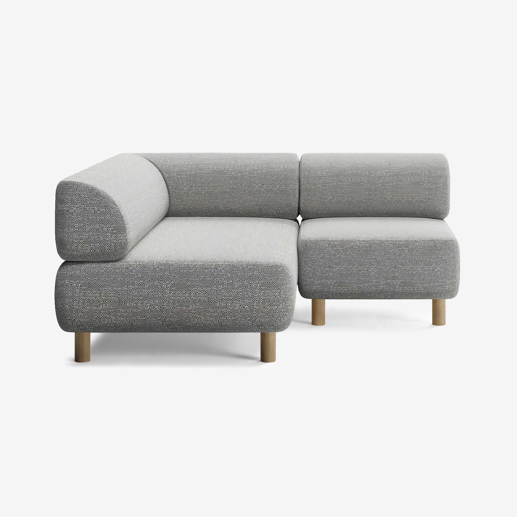 Bolder Sofa 170x170 Rechts Savant Zinc Eiche