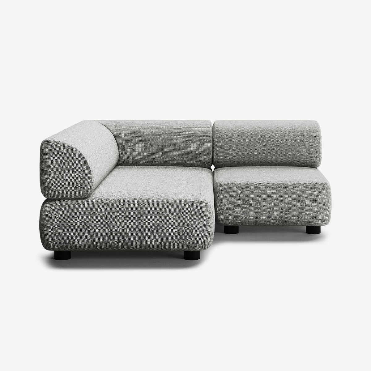 Bolder Sofa 170x170 Rechts Savant Zinc Niedrige Beine