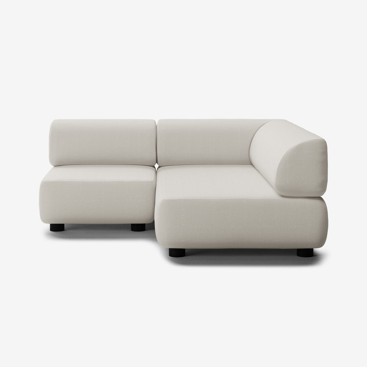 Bolder Sofa 170x170 cm niedrige Füße 3-Sitzer Links