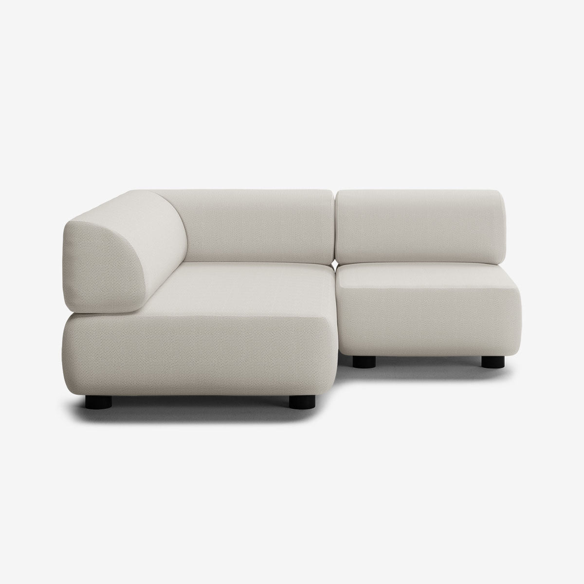 Bolder Sofa 170x170 cm niedrige Füße 3-Sitzer Rechts