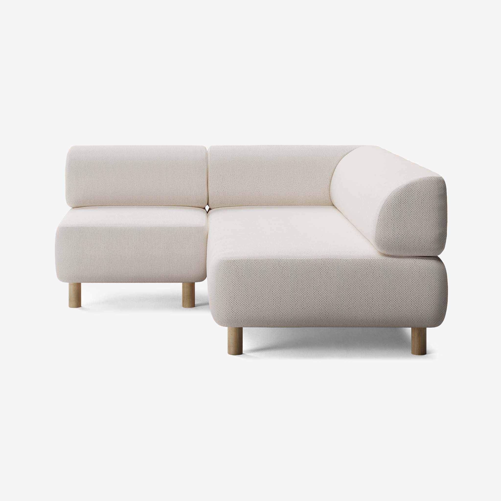 Bolder Sofa 170x200 Links Arc Frame Eiche