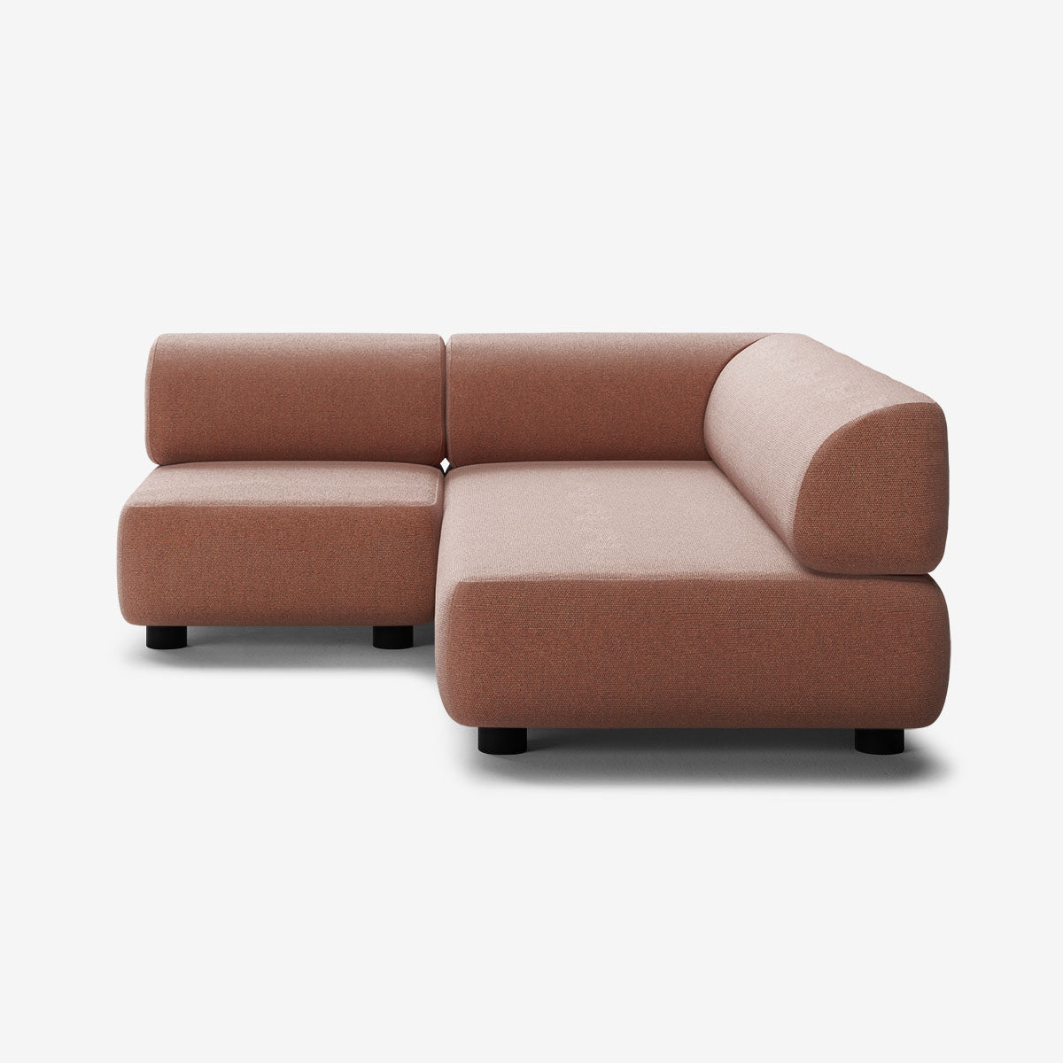 Bolder Sofa 170x200 Links Heritage Rust Niedrige Beine