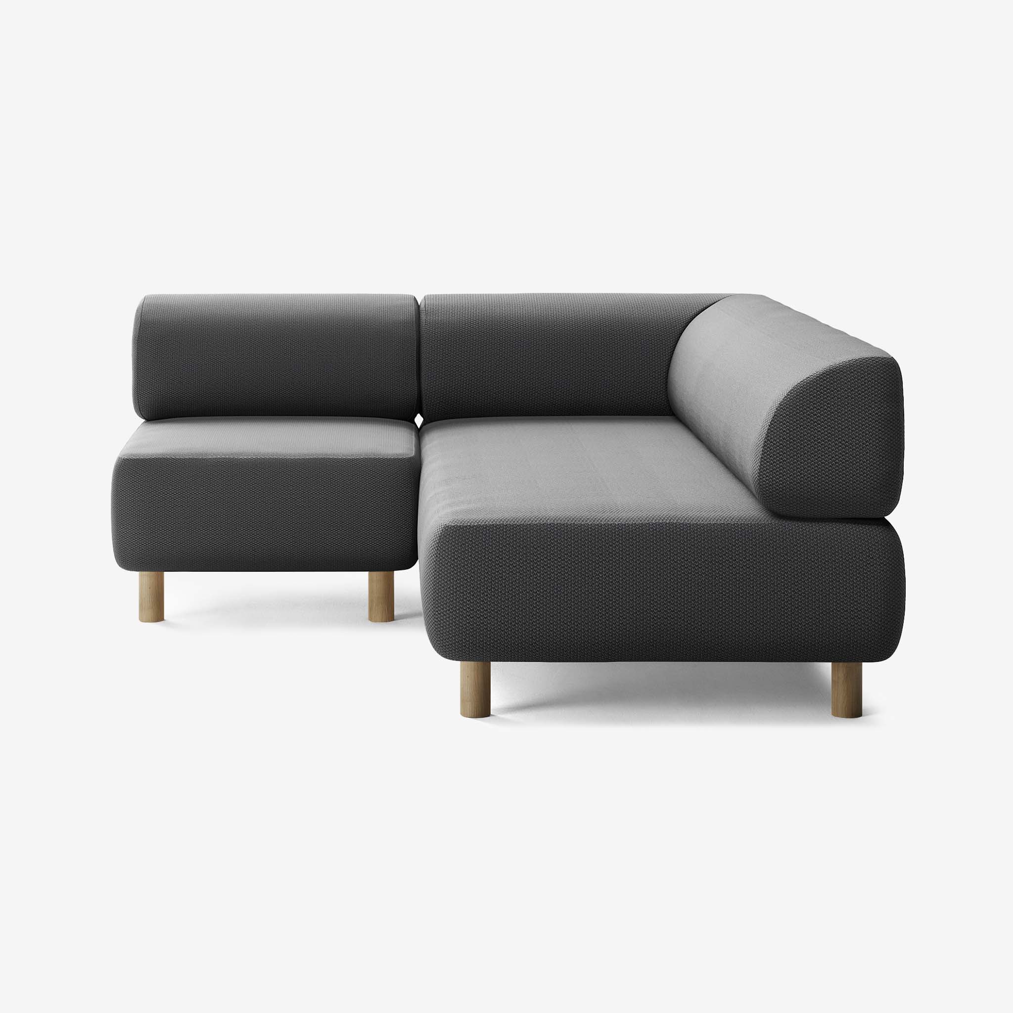 Bolder Sofa 170x200 Links Loop Shadow Eiche