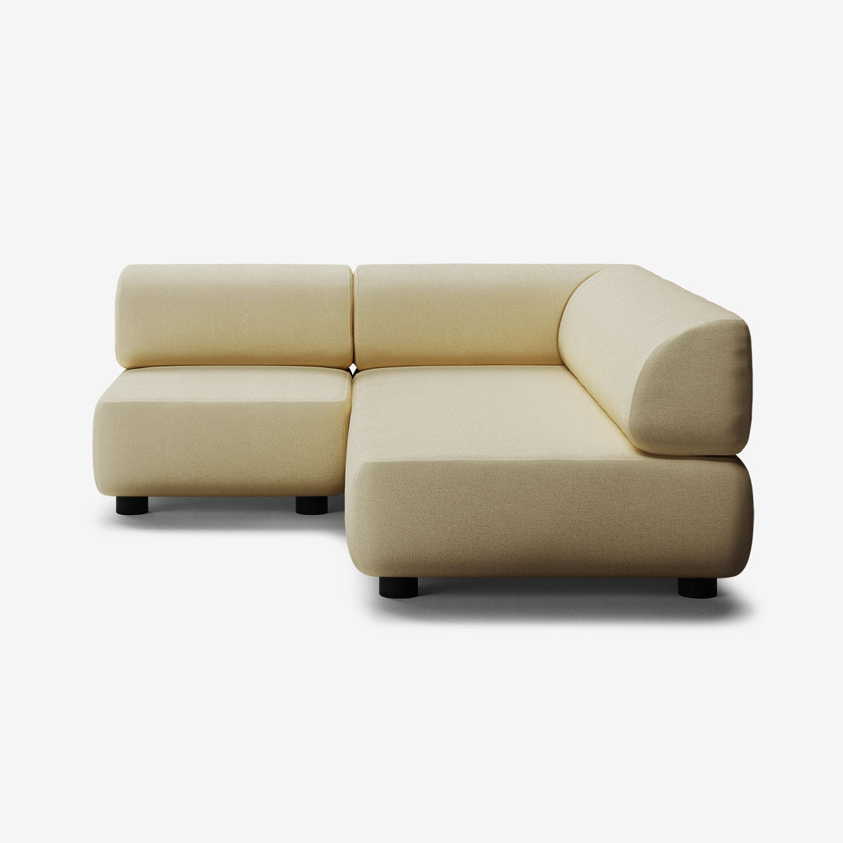 Bolder Sofa 170x200 Links Nantes Amber Niedrige Beine