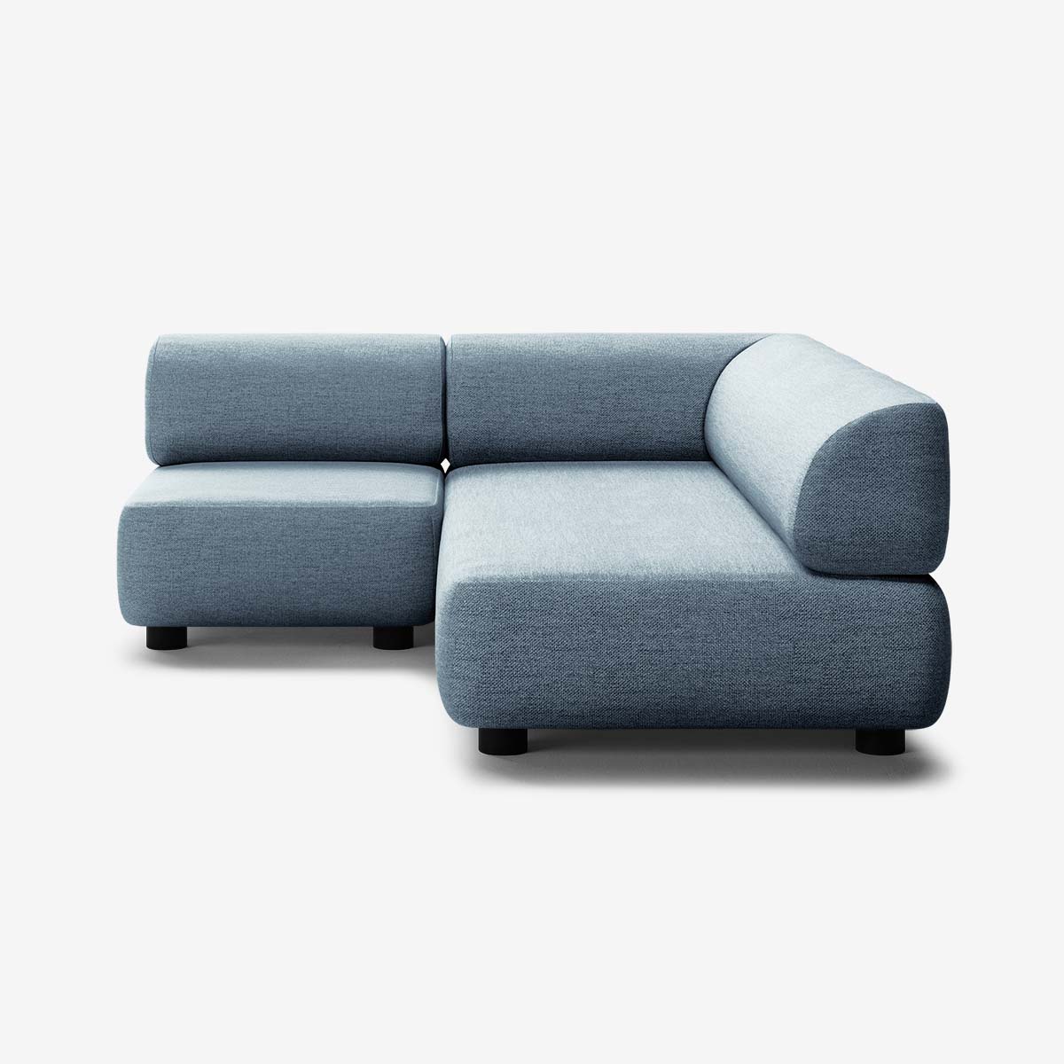 Bolder Sofa 170x200 Links Nantes Carbon Sky Niedrige Beine