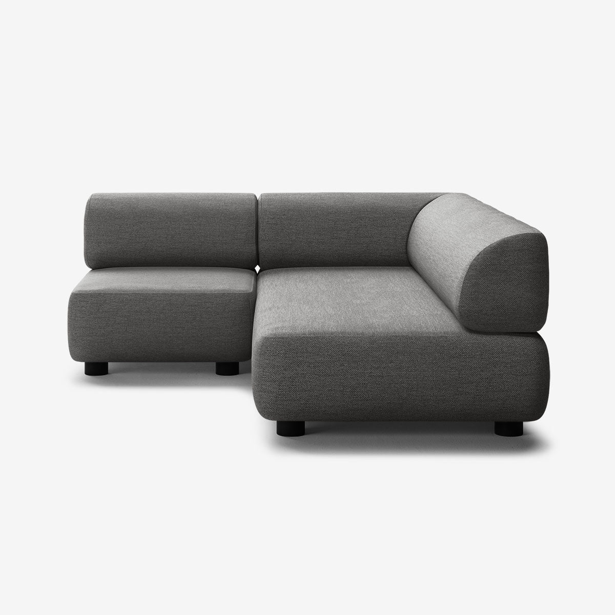 Bolder Sofa 170x200 Links Nantes Sooty Niedrige Beine