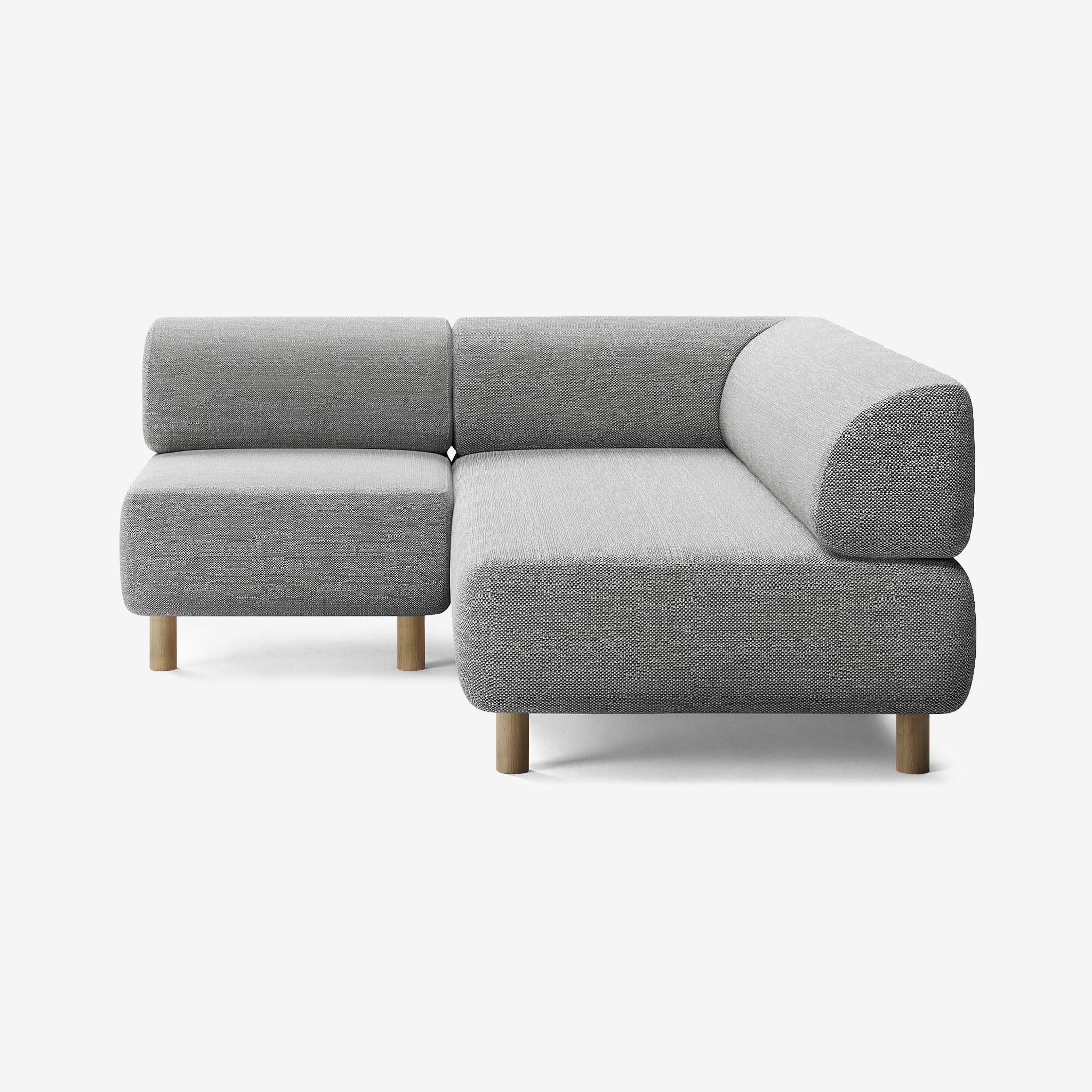 Bolder Sofa 170x200 Links Savant Zinc Eiche