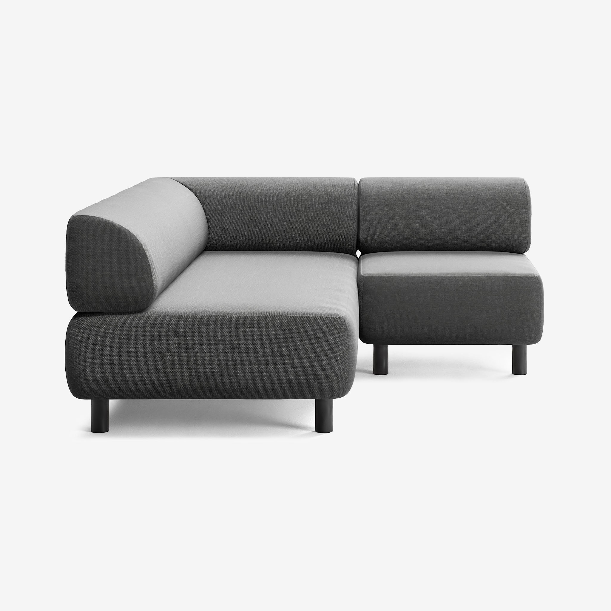 Bolder Sofa 170x200 Nantes Sooty Rechts