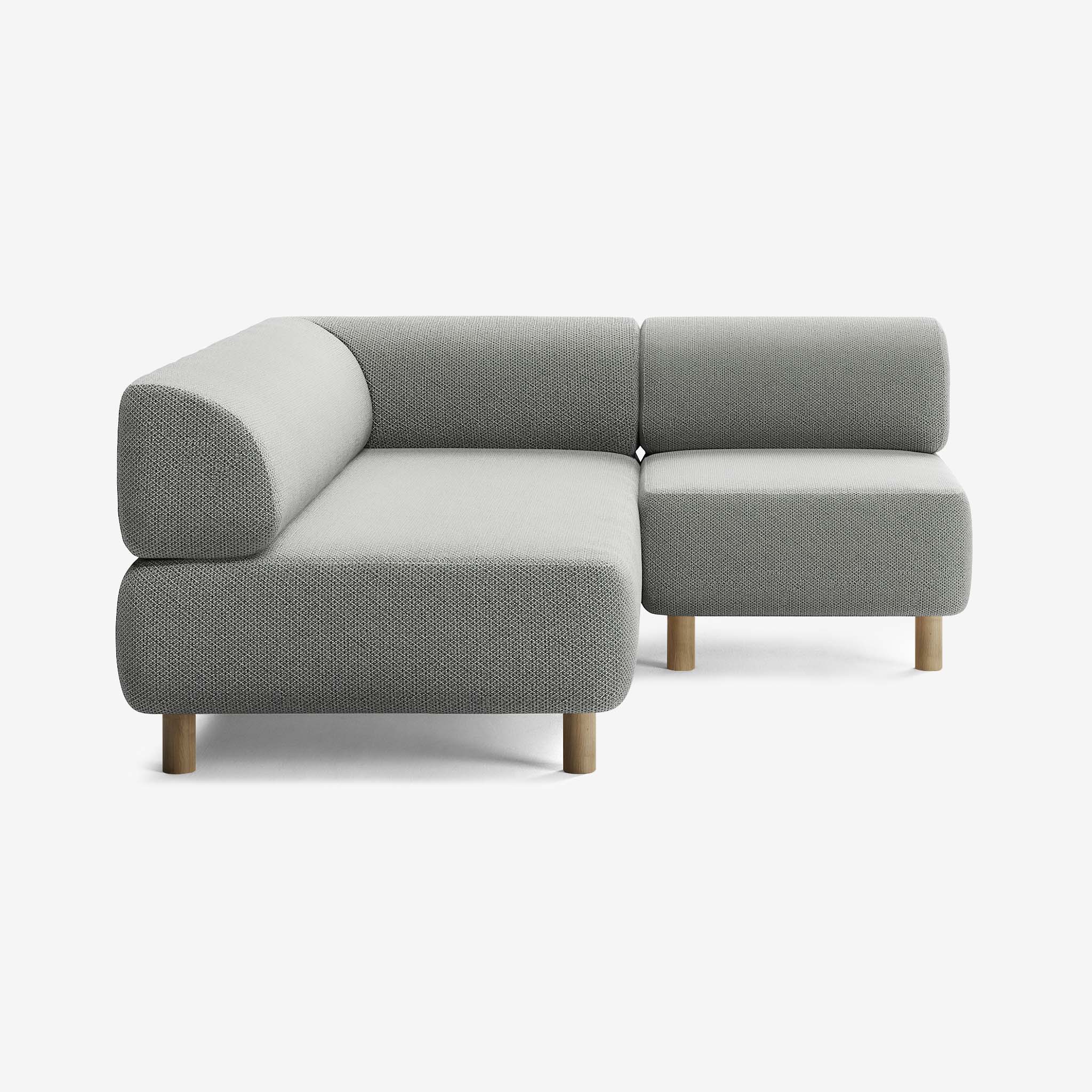 Bolder Sofa 170x200 Rechts Arc Lead Eiche