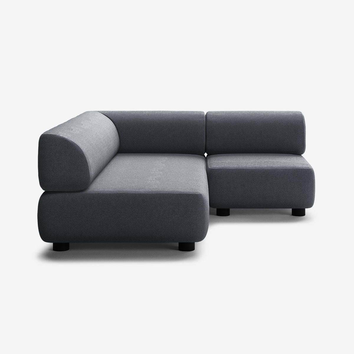 Bolder Sofa 170x200 Rechts Heritage Indigo Niedrige Beine