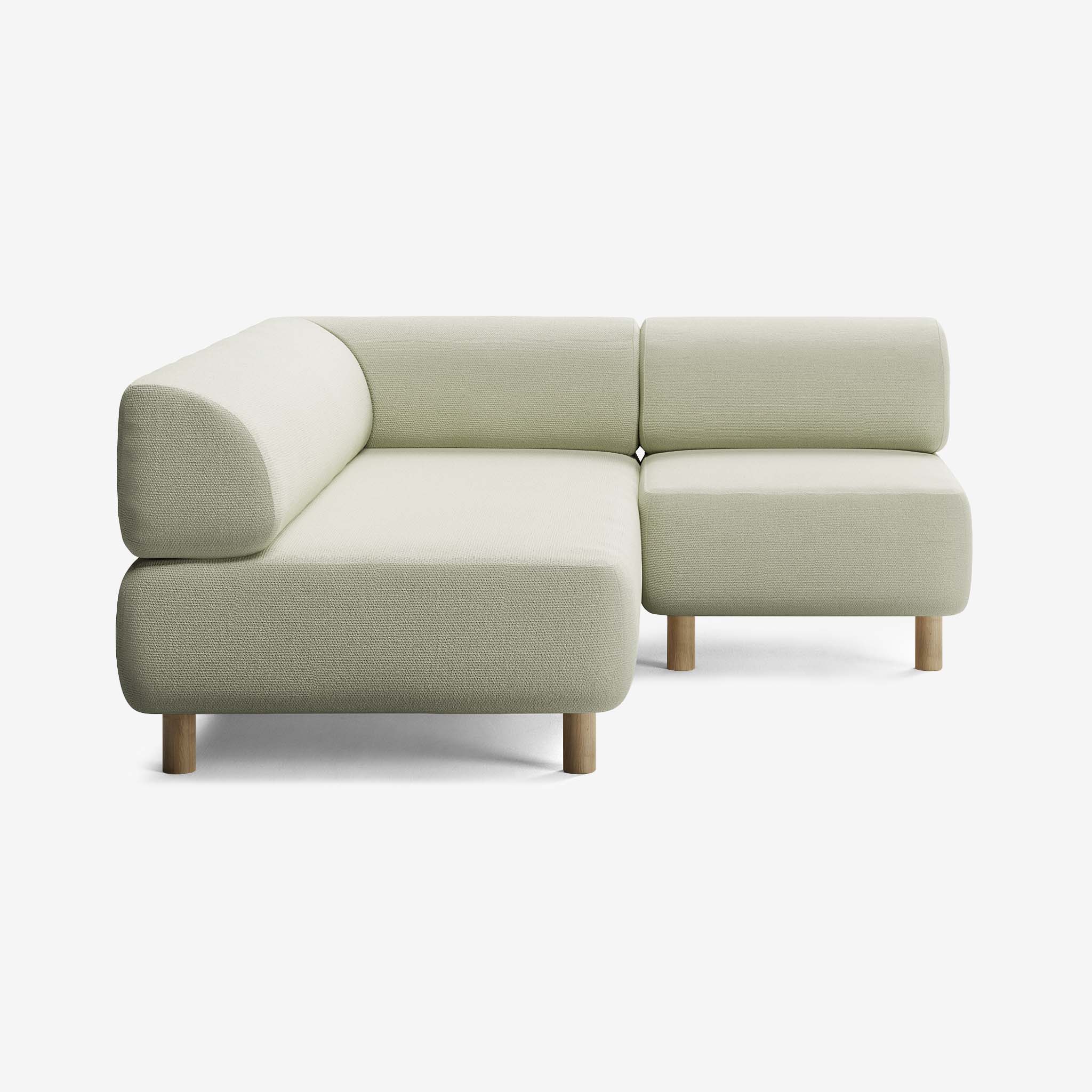 Bolder Sofa 170x200 Rechts Heritage Moss Eiche