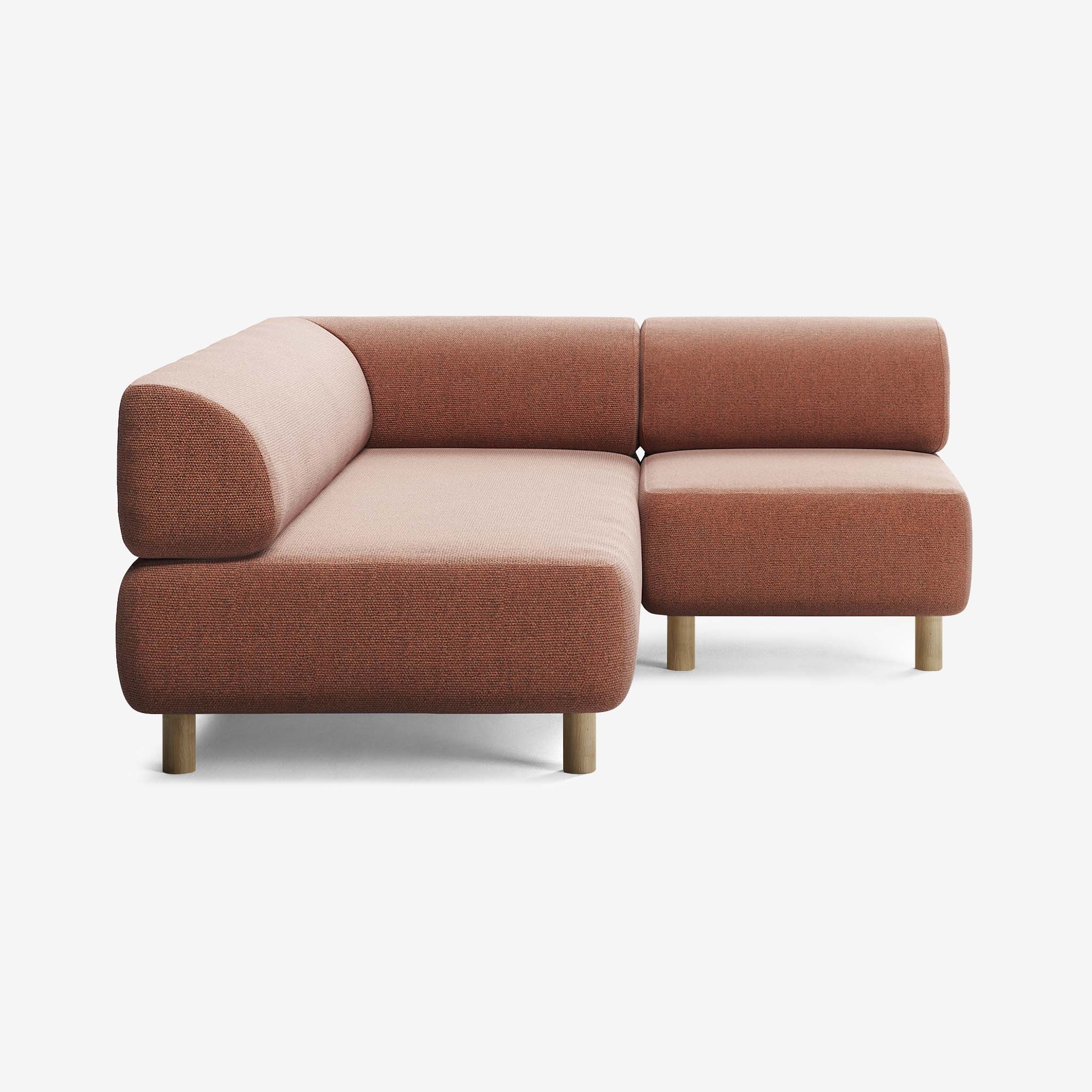 Bolder Sofa 170x200 Rechts Heritage Rust Eiche