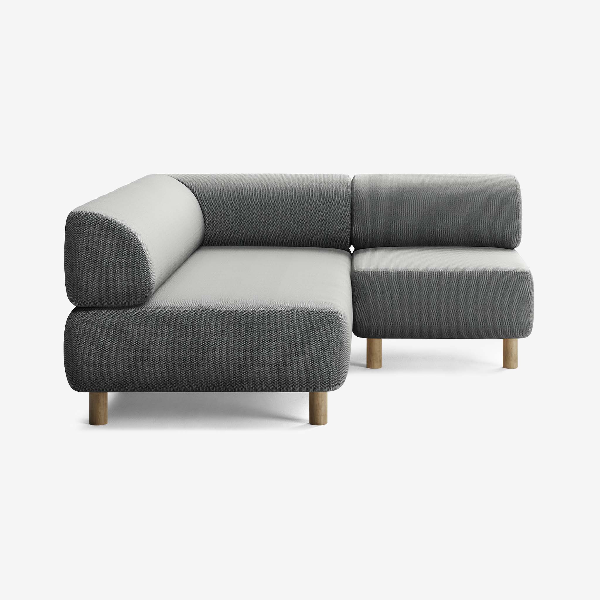 Bolder Sofa 170x200 Rechts Loop Charcoal Eiche