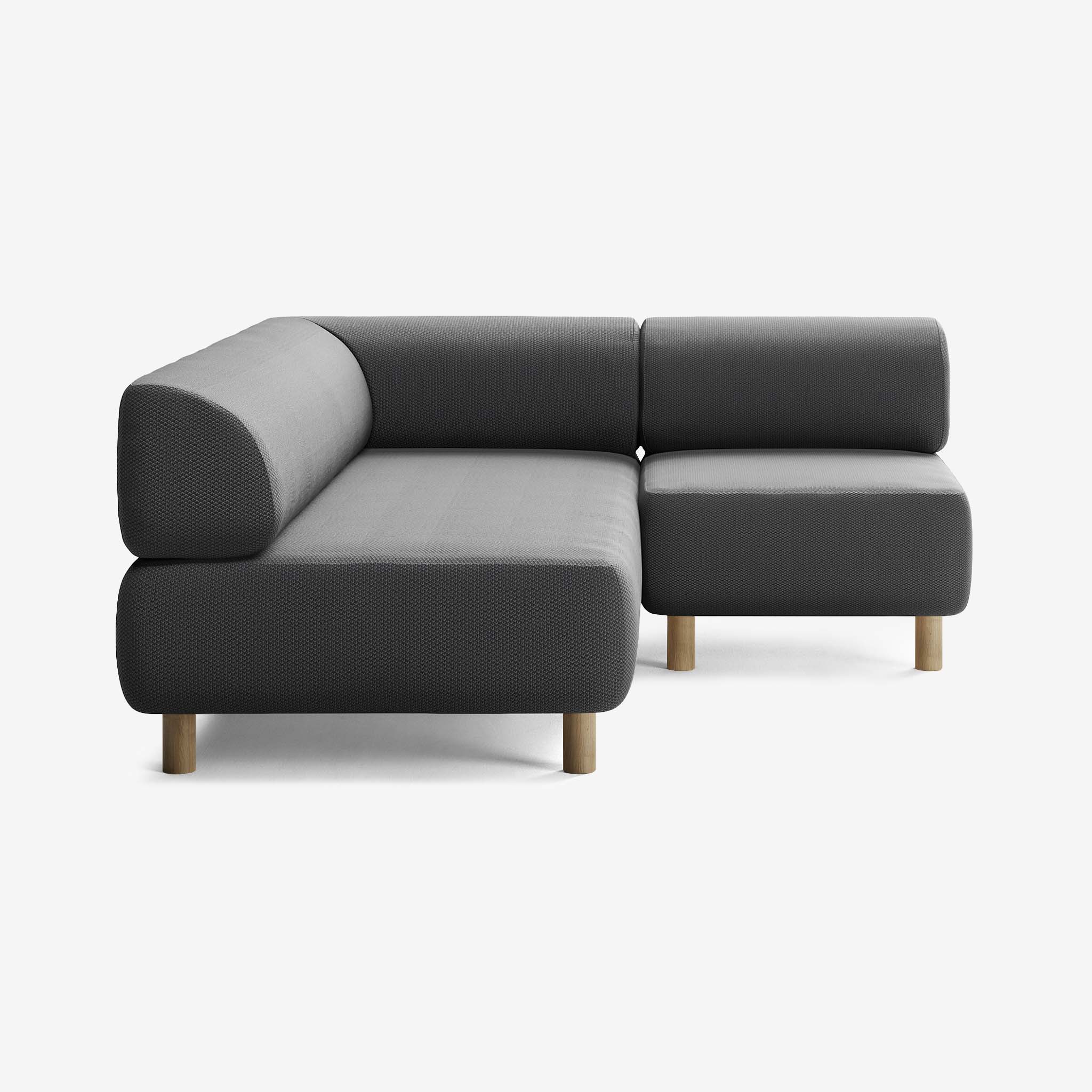 Bolder Sofa 170x200 Rechts Loop Shadow Eiche