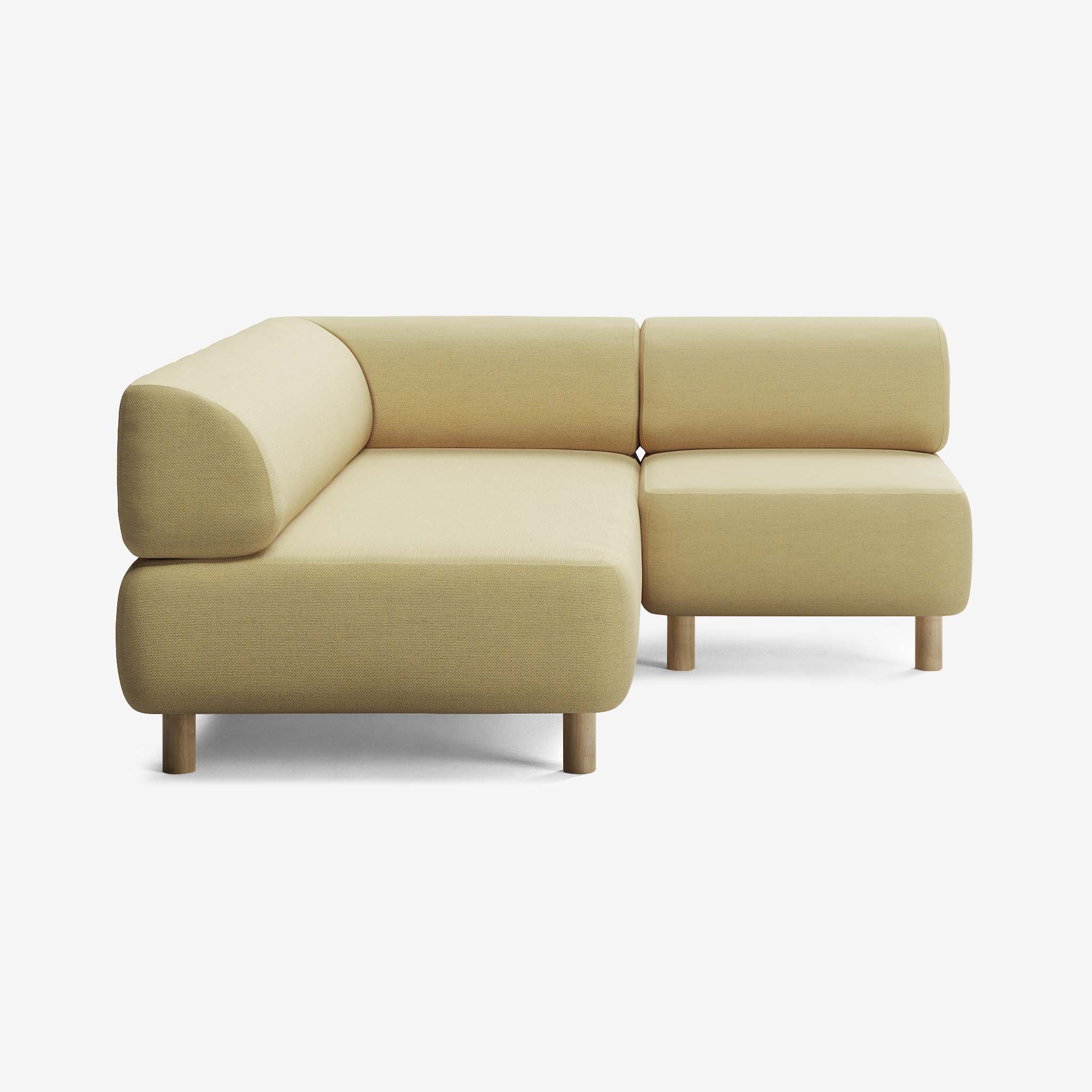 Bolder Sofa 170x200 Rechts Nantes Amber Eiche