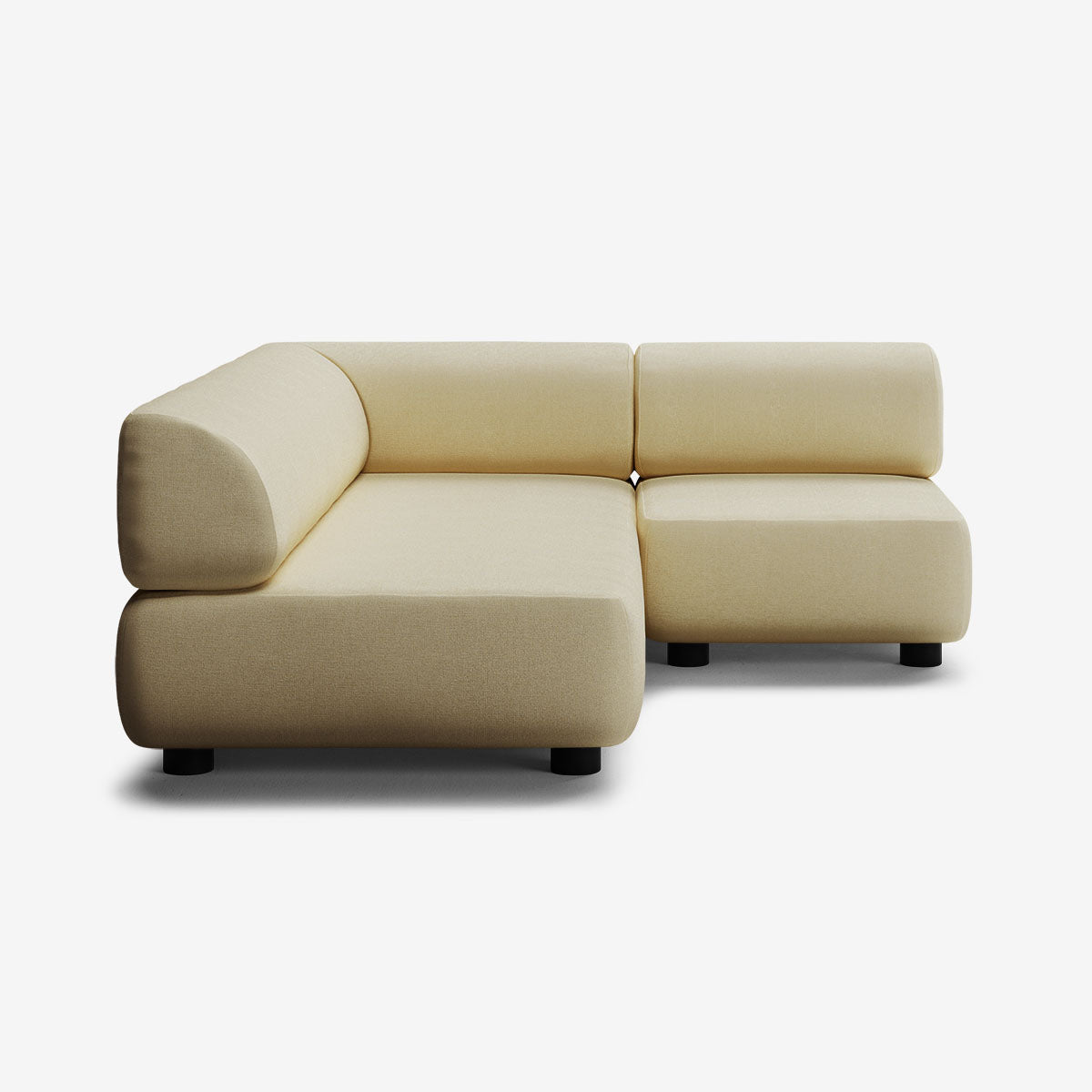Bolder Sofa 170x200 Rechts Nantes Amber Niedrige Beine