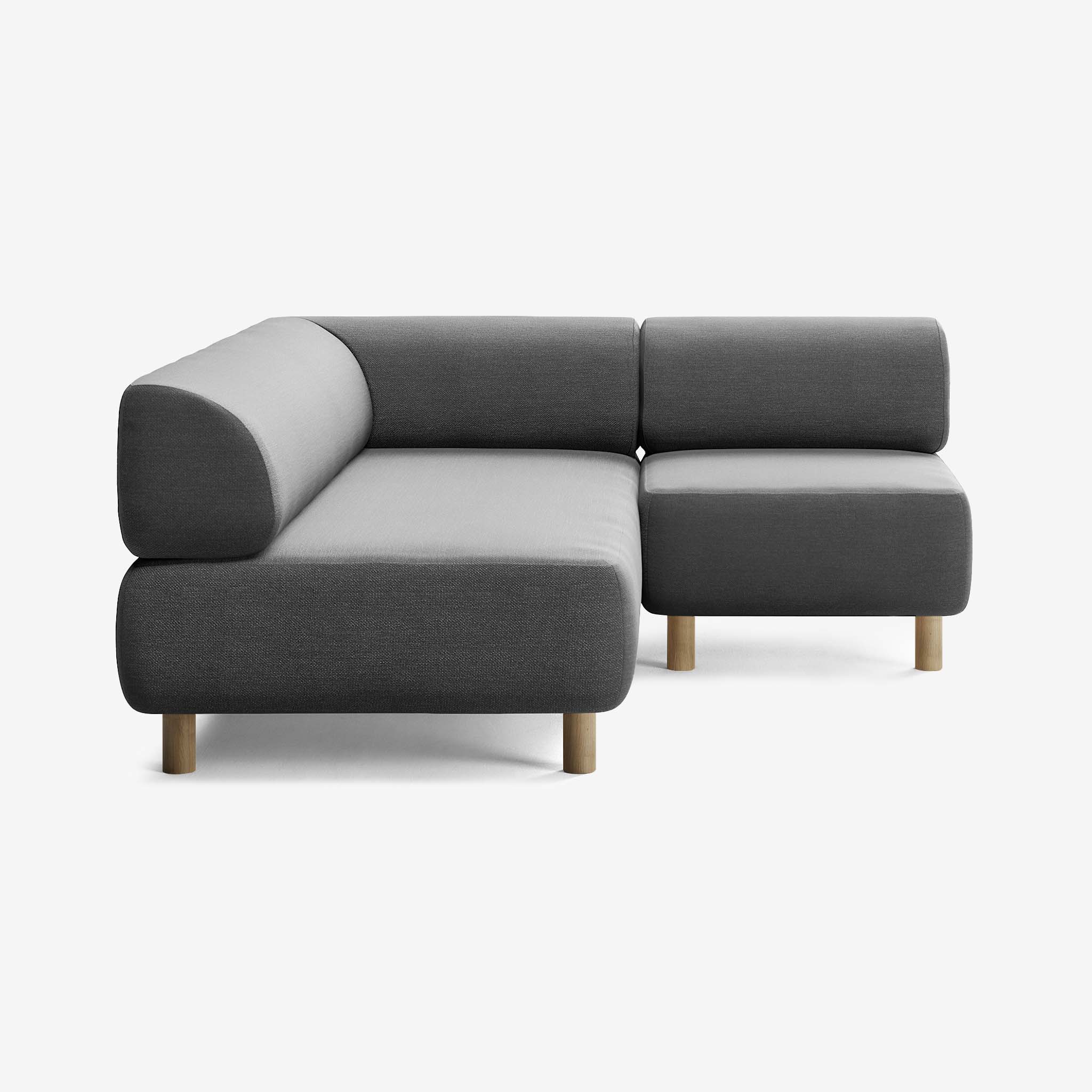 Bolder Sofa 170x200 Rechts Nantes Sooty Eiche