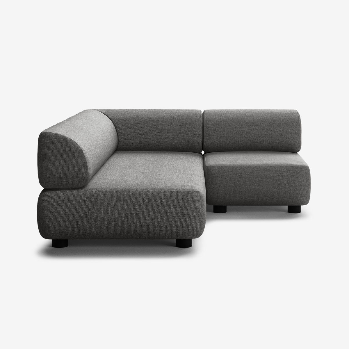 Bolder Sofa 170x200 Rechts Nantes Sooty Niedrige Beine