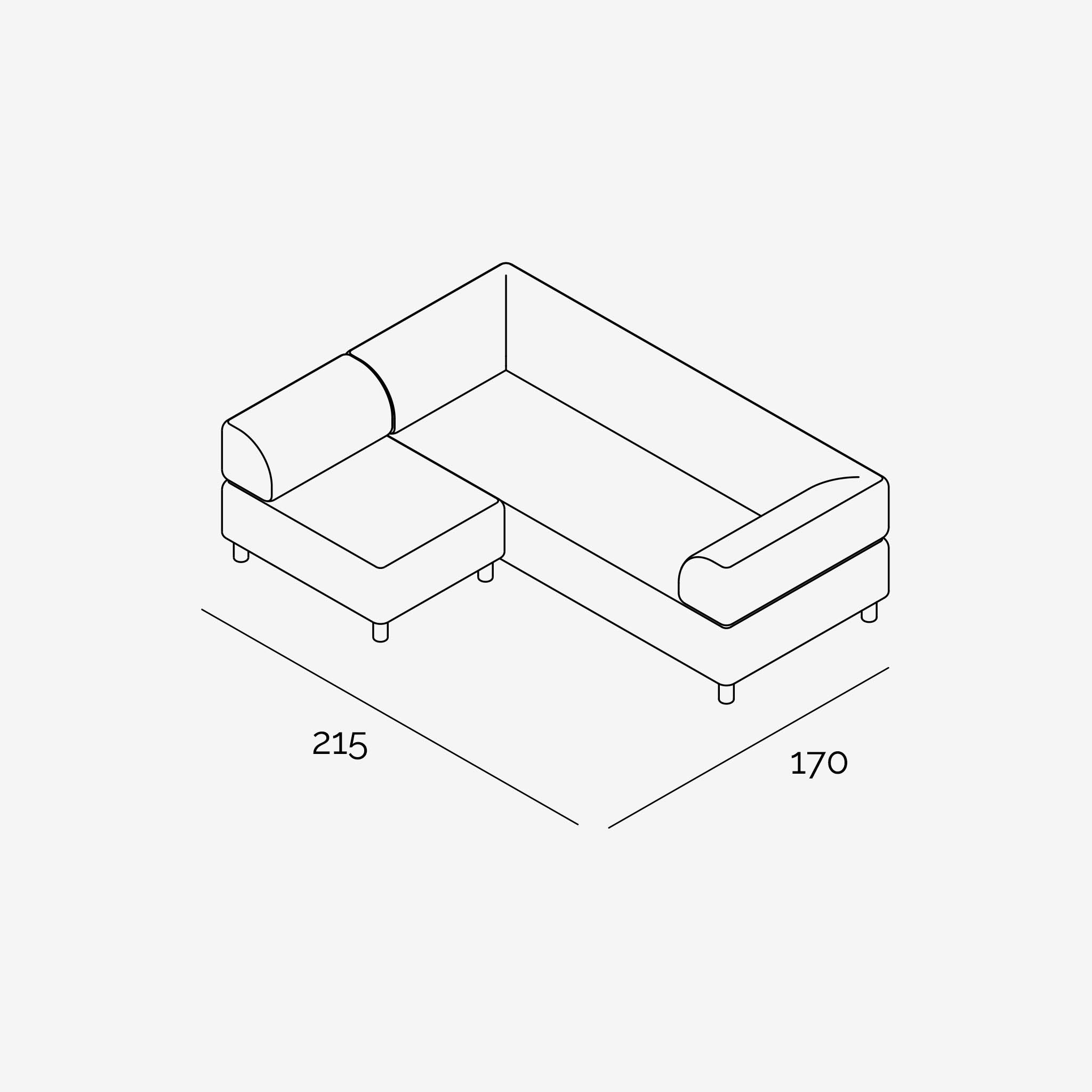 Bolder Sofa 215x170 cm