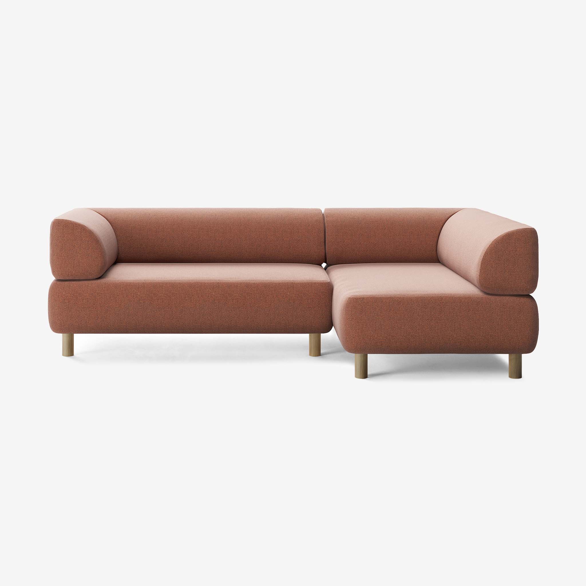 Bolder Sofa 245x150 Links Heritage Rust Eiche