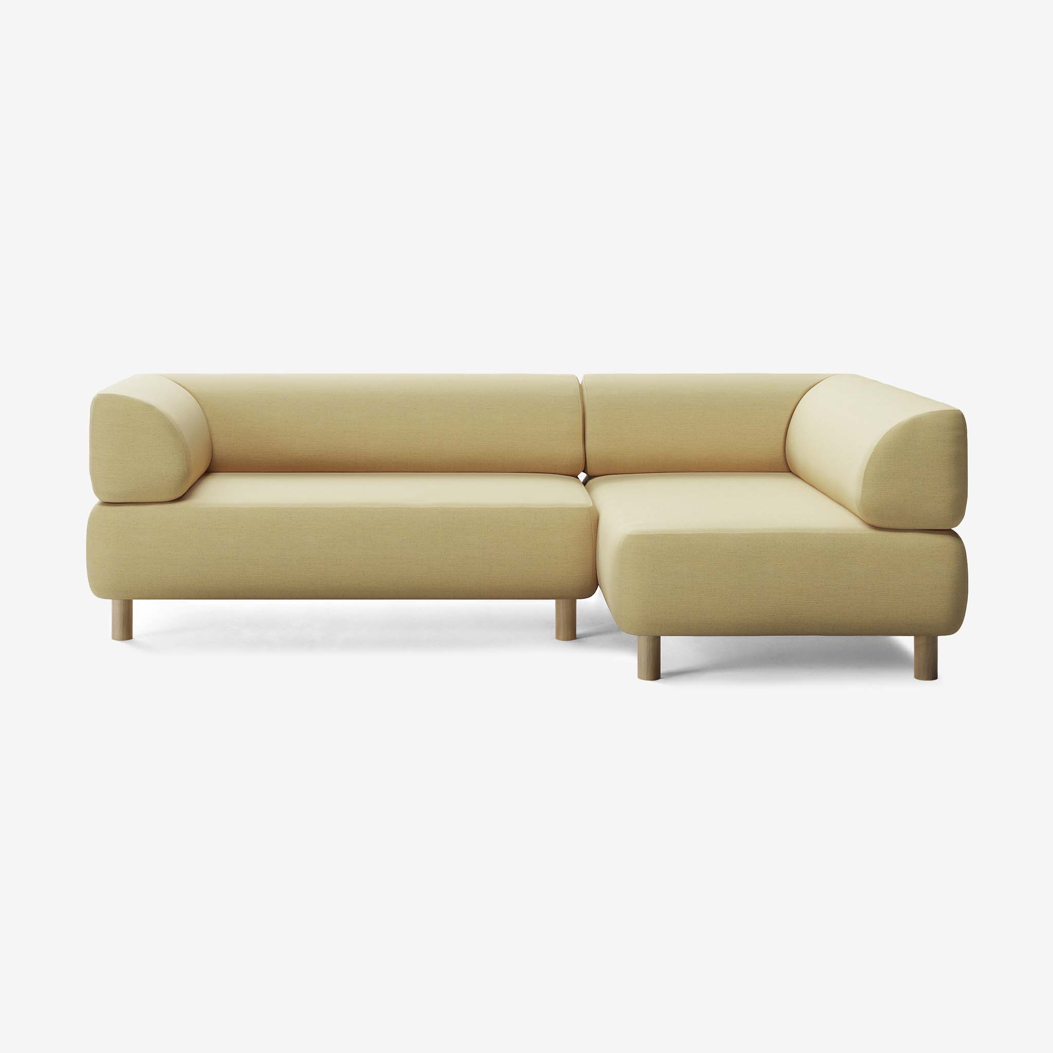 Bolder Sofa 245x150 Links Nantes Amber Eiche