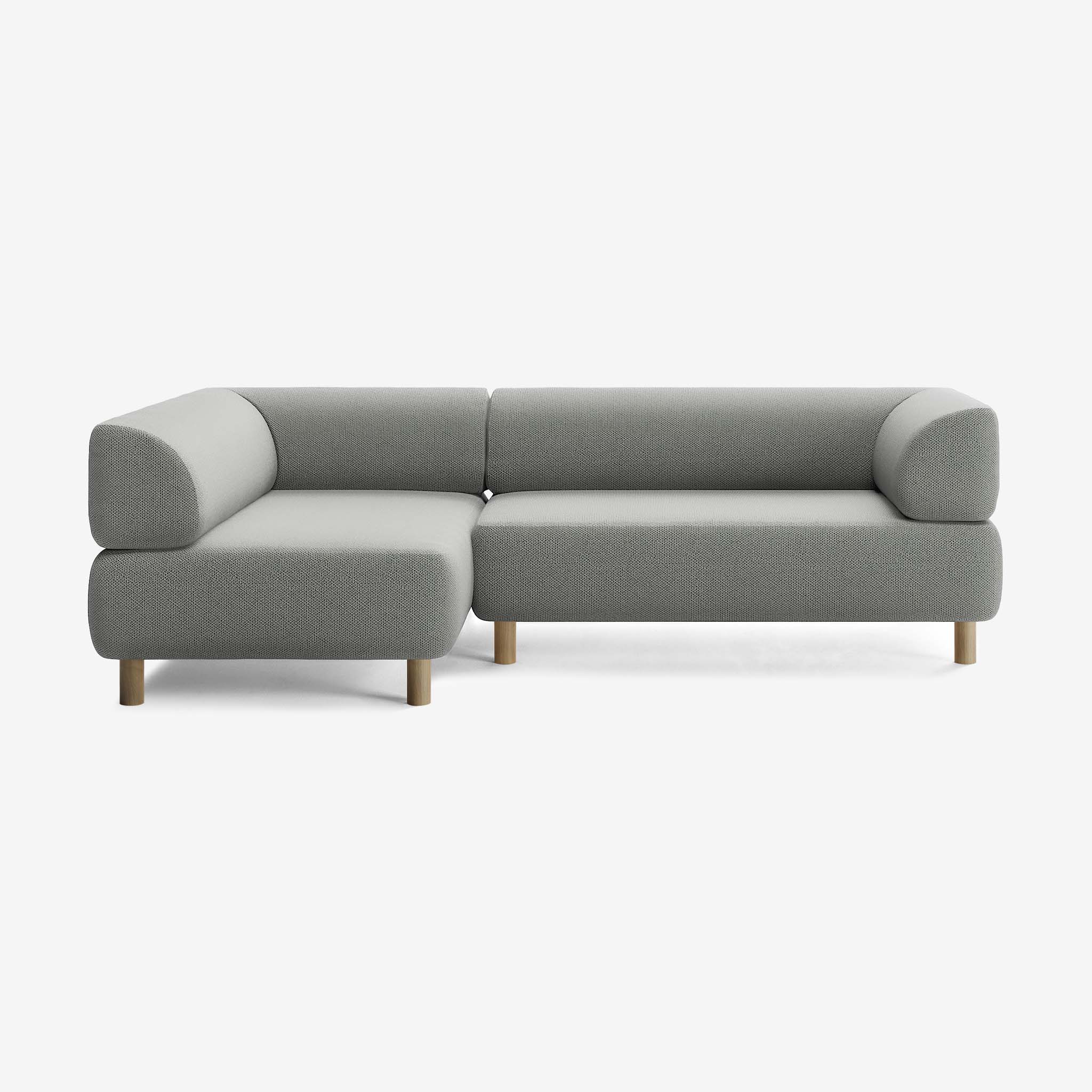 Bolder Sofa 245x150 Rechts Arc Lead Eiche