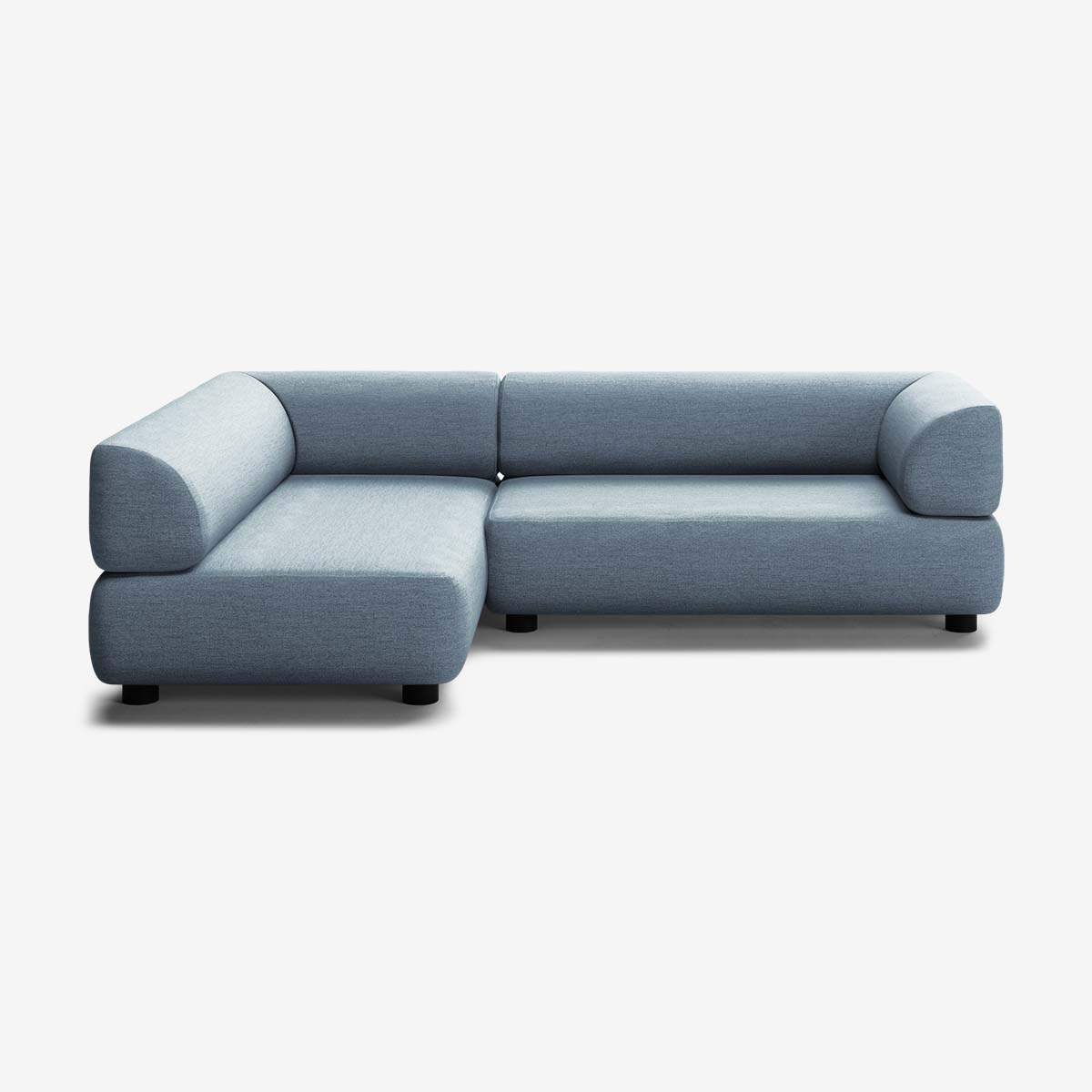 Bolder Sofa 245x150 Rechts Nantes Carbon Sky Niedrige Beine