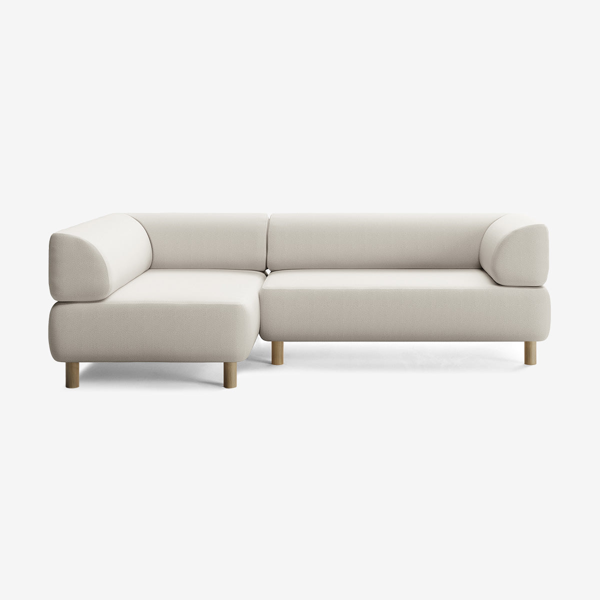 Bolder Sofa 245x150 cm 4-Sitzer Rechts Beine Eiche Loop Marble