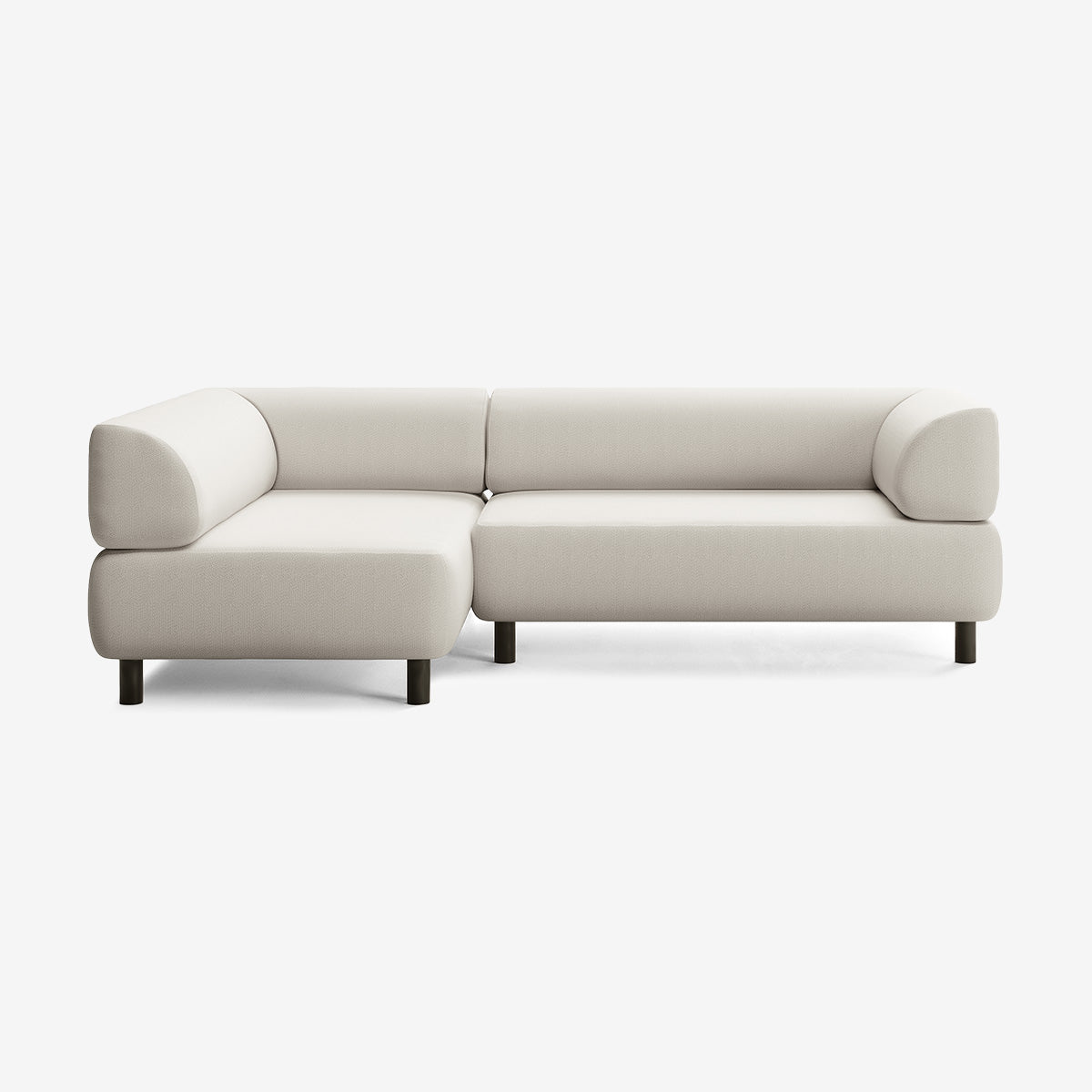Bolder Sofa 245x150 cm 4-Sitzer Rechts Beine Schwarz Loop Marble