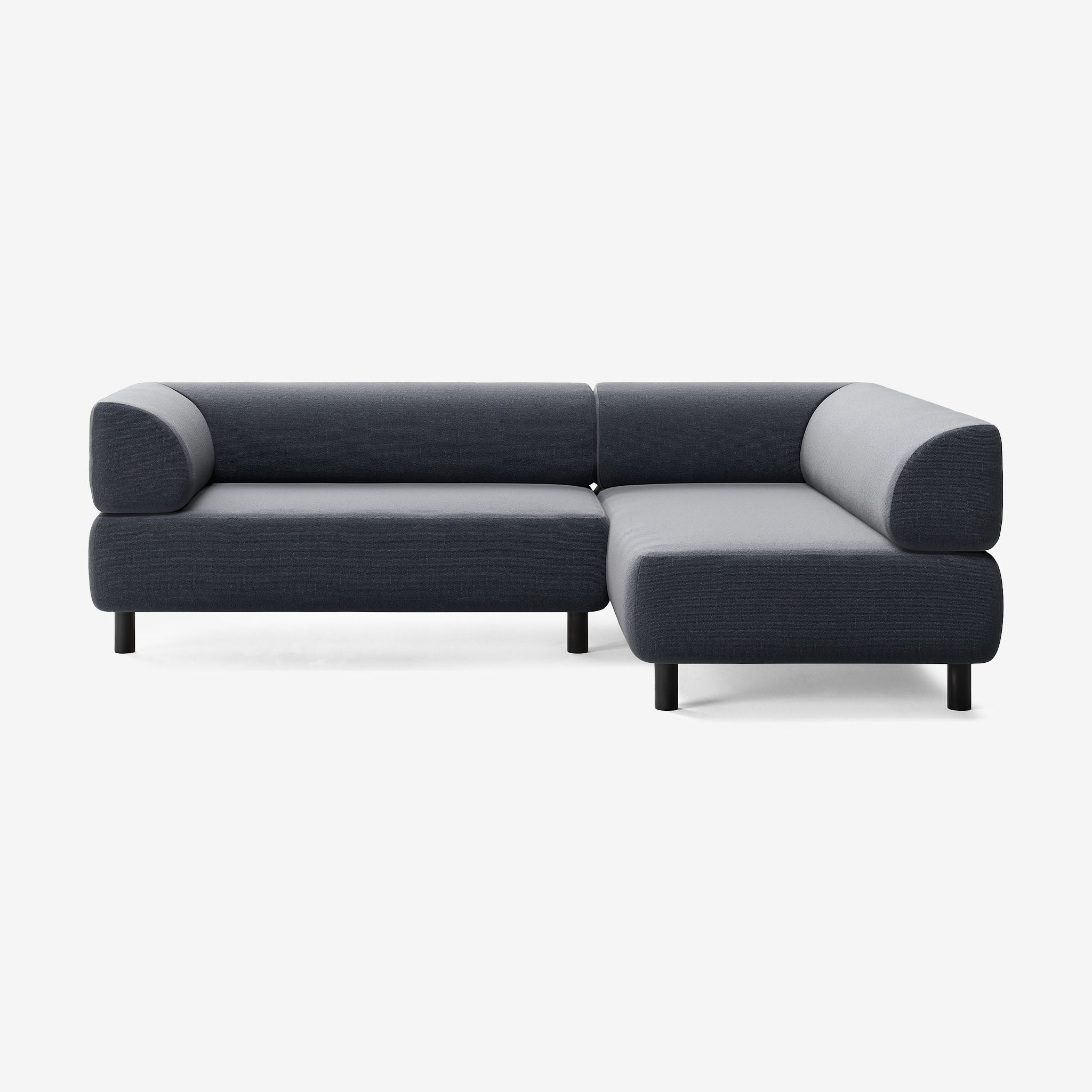 Bolder Sofa 245x170 Links Heritage Indigo Schwarz