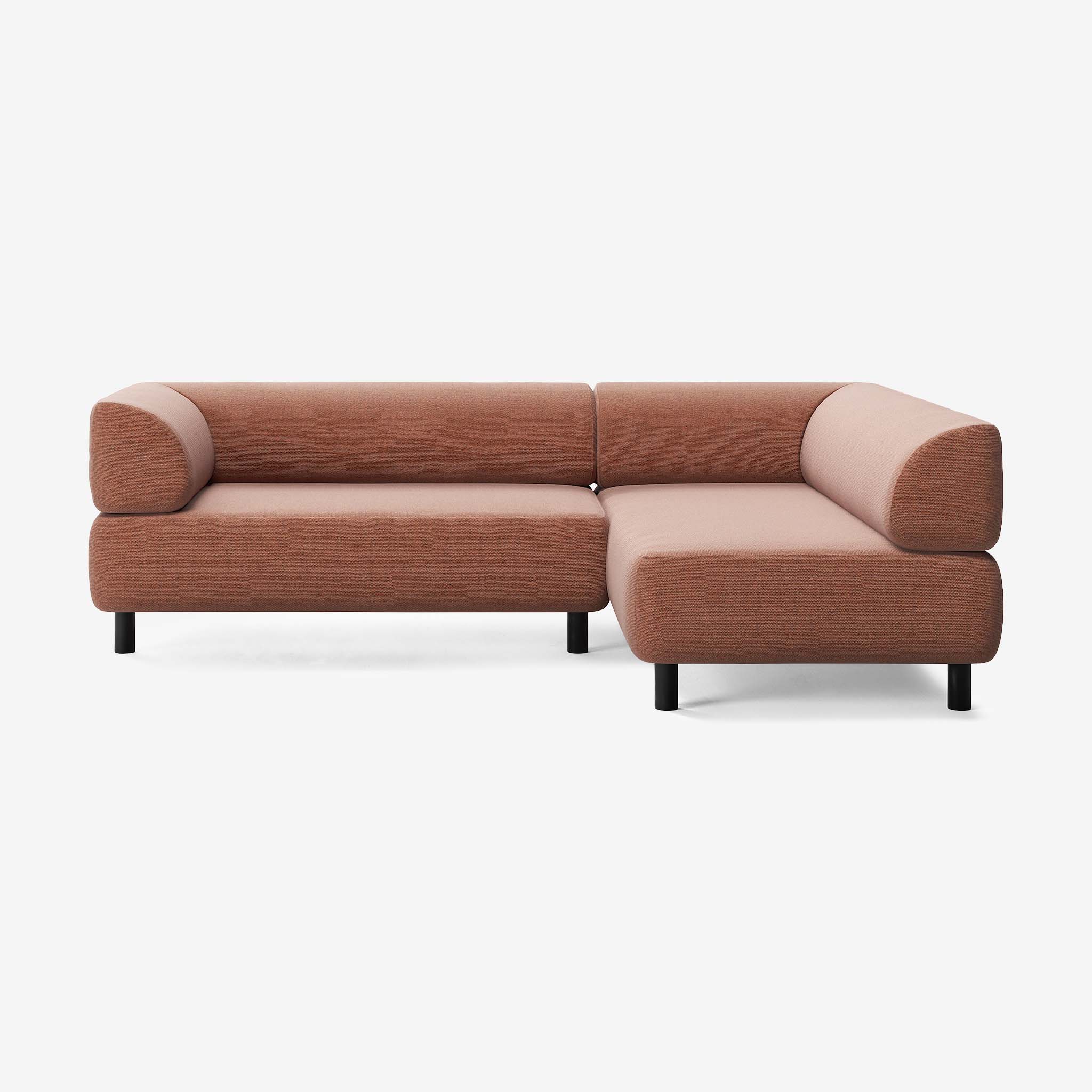 Bolder Sofa 245x170 Links Heritage Rust Schwarz