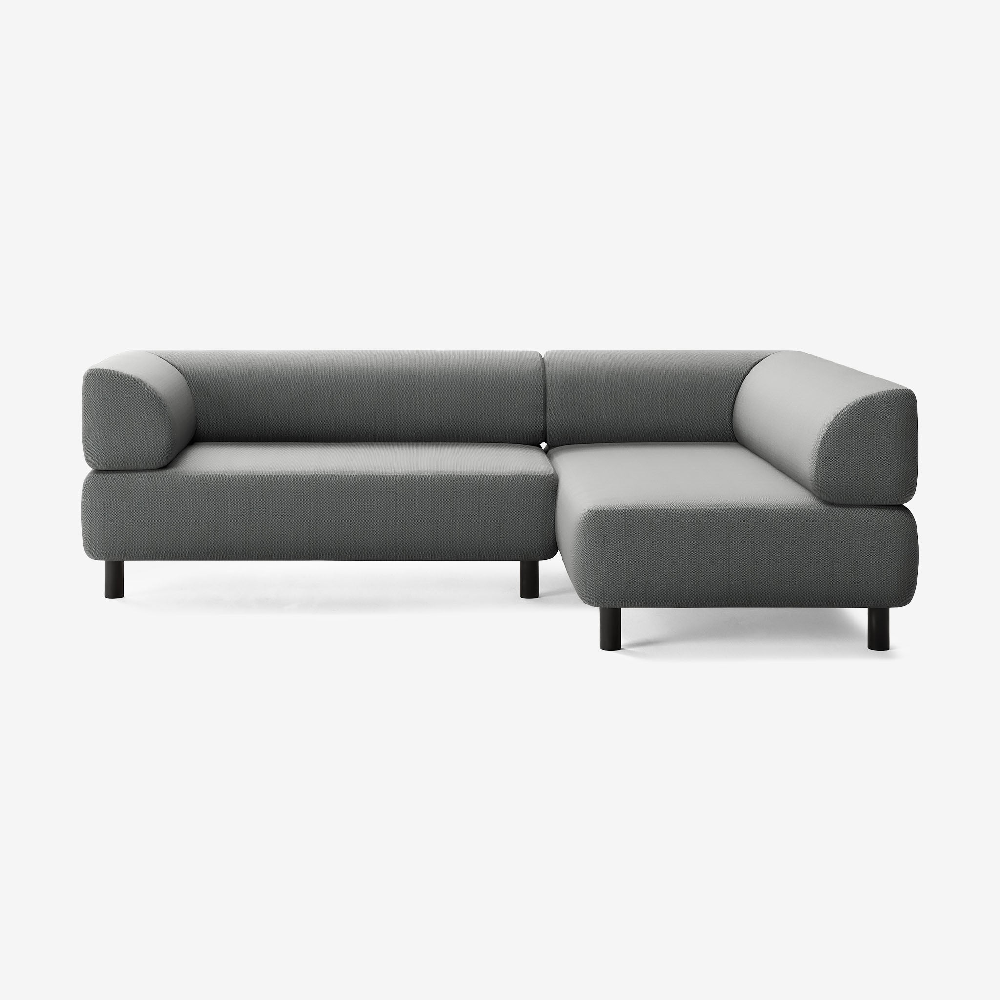 Bolder Sofa 245x170 Links Loop Charcoal Schwarz