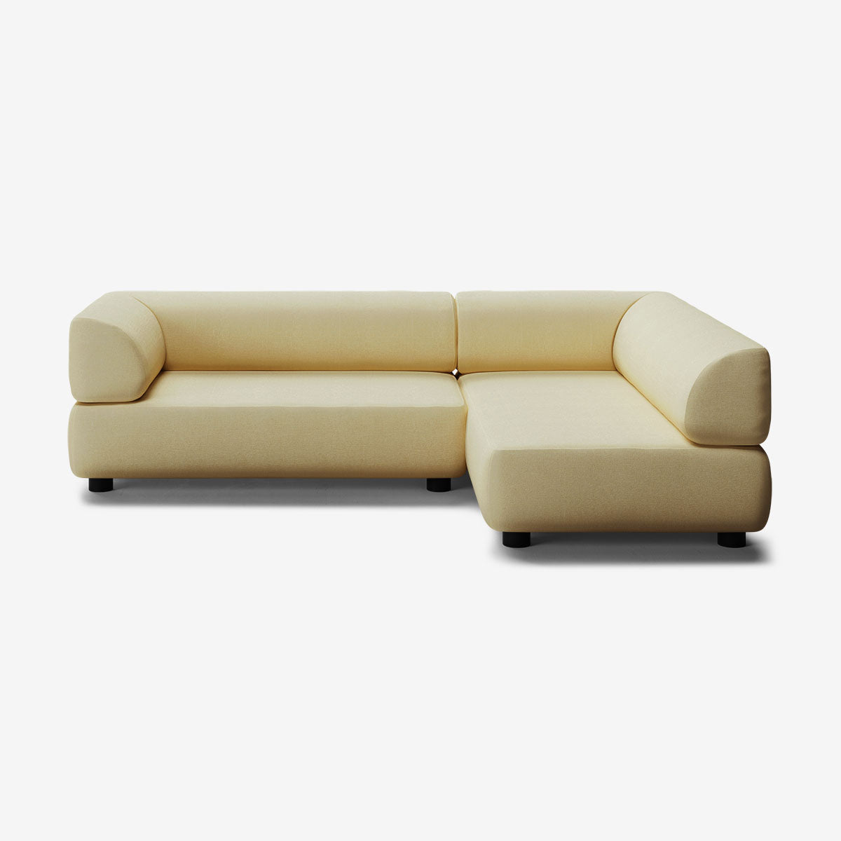 Bolder Sofa 245x170 Links Nantes Amber Niedrige Beine