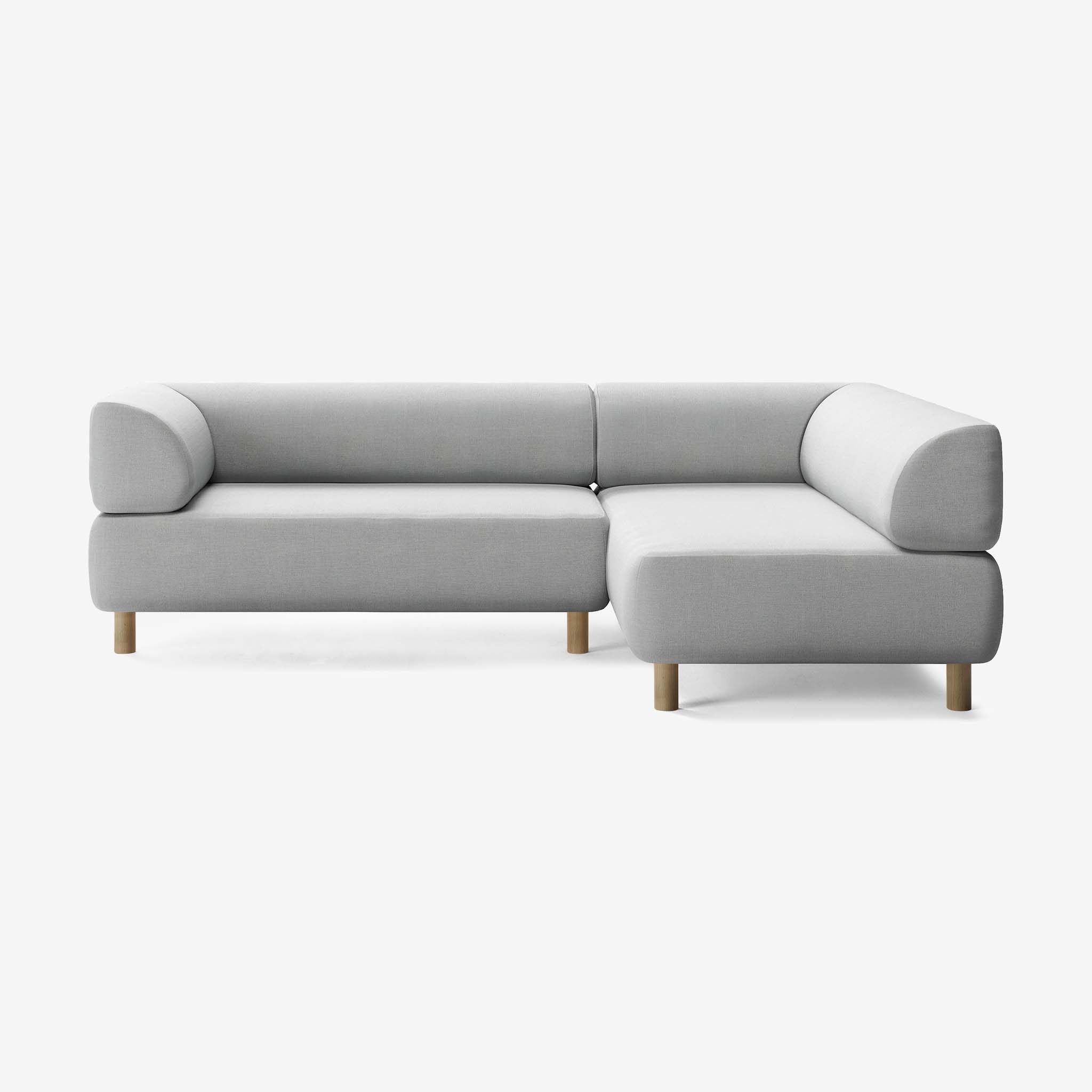 Bolder Sofa 245x170 Links Nantes Grey Chine Eiche