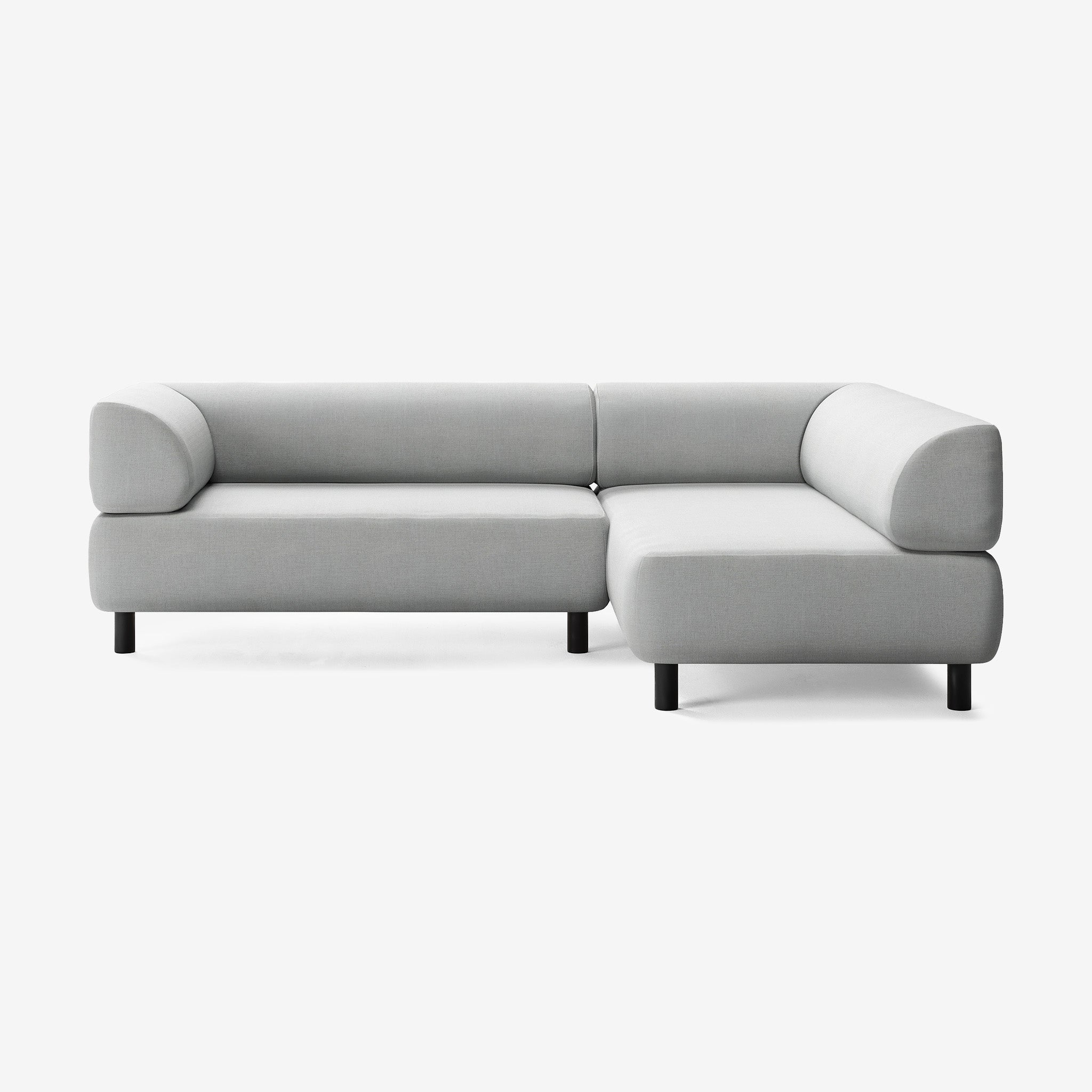 Bolder Sofa 245x170 Links Nantes Grey Chine Schwarz